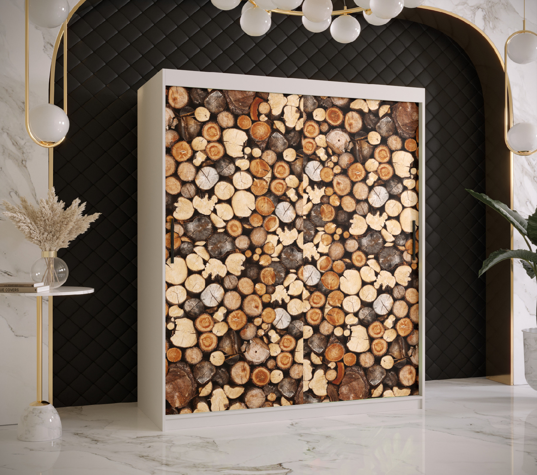 Šatní skříň Abi Drewno 1 Barva korpusu: Bílá