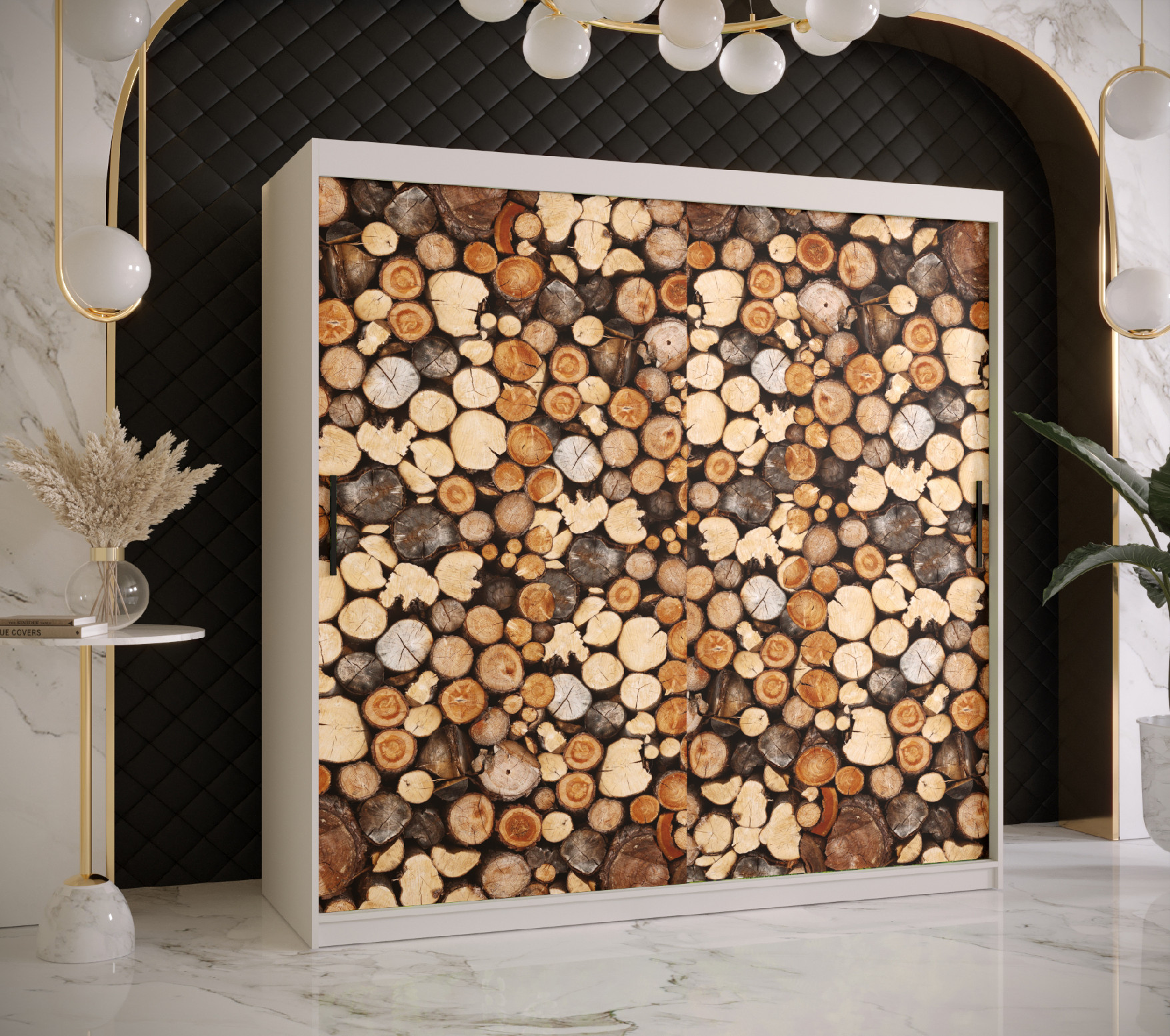 Šatní skříň Abi Drewno 1 Barva korpusu: Bílá