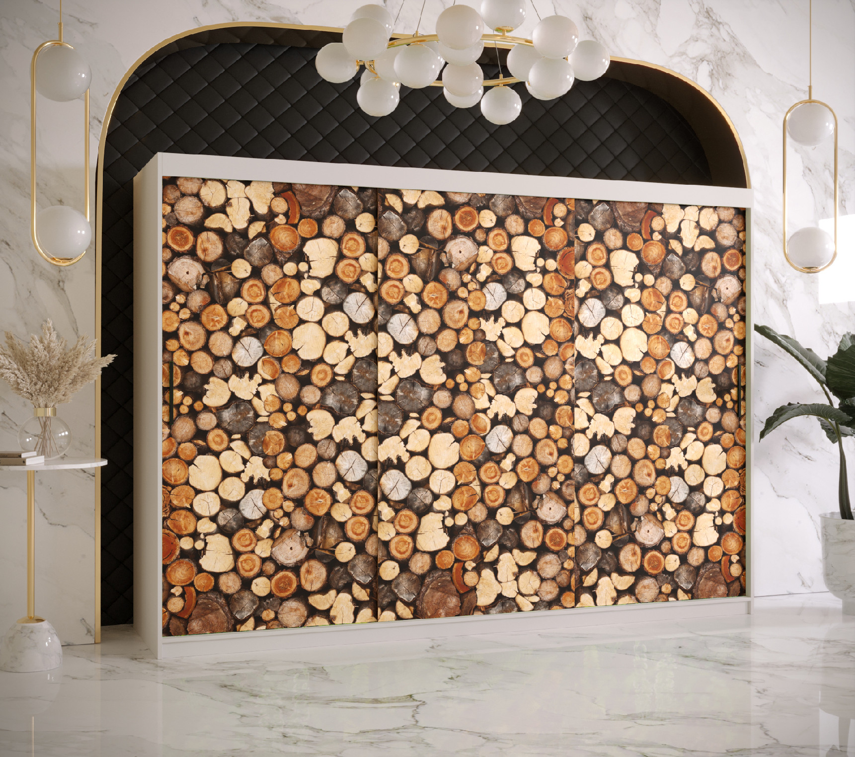 Šatní skříň Abi Drewno 1 Barva korpusu: Bílá