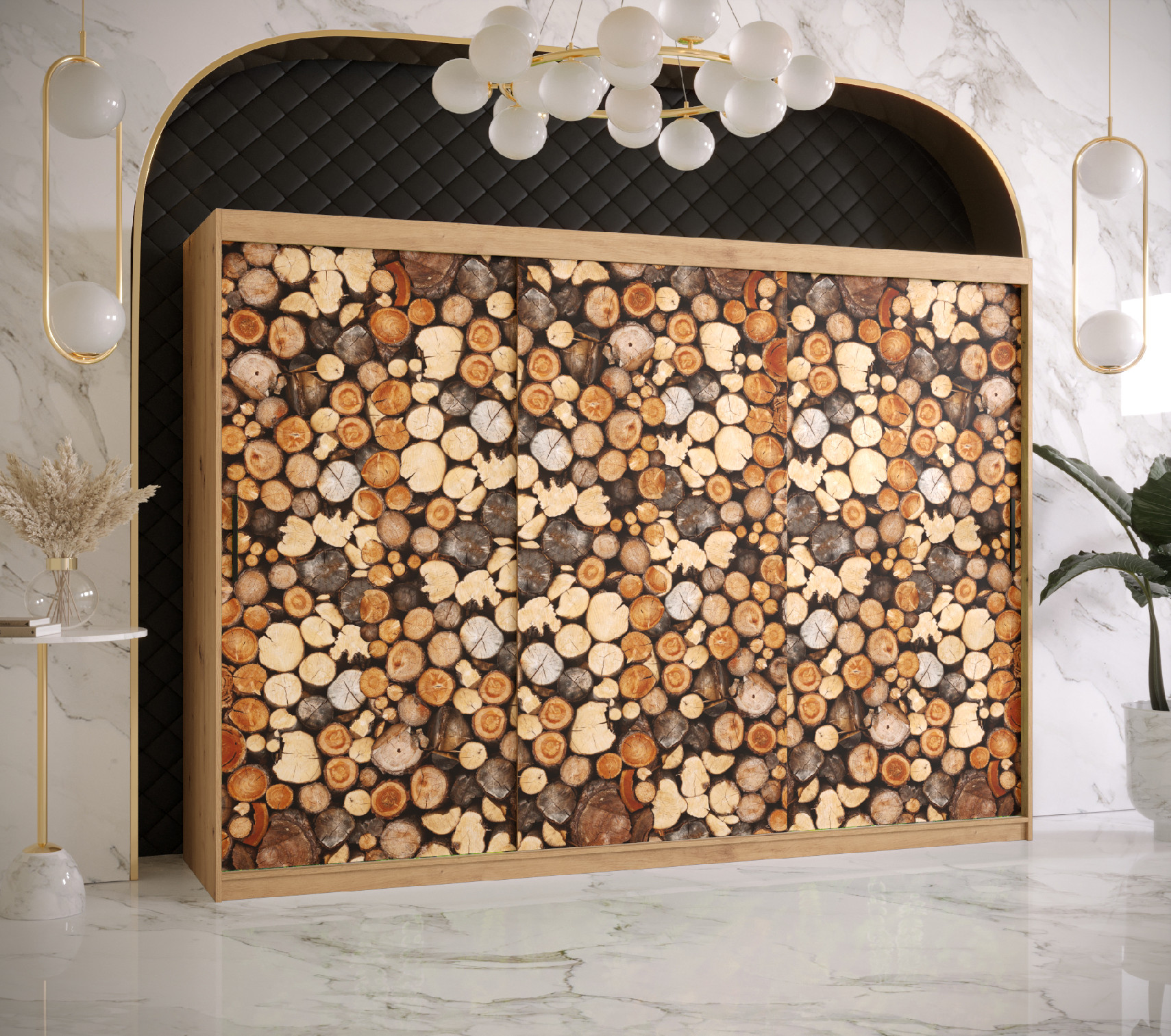 Šatní skříň Abi Drewno 1 Barva korpusu: Dub - Artisan