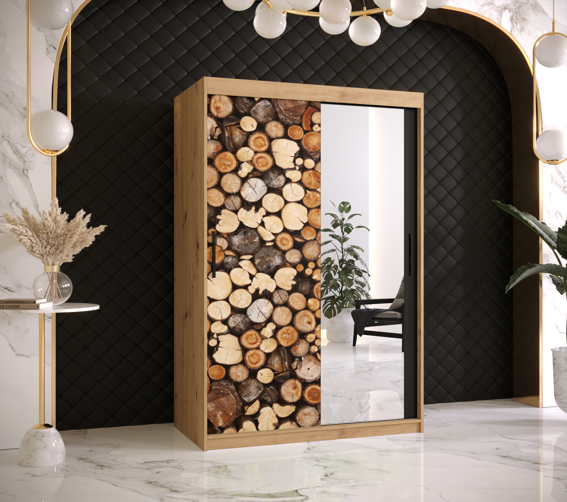 Šatní skříň Abi Drewno 2 Barva korpusu: Dub - Artisan