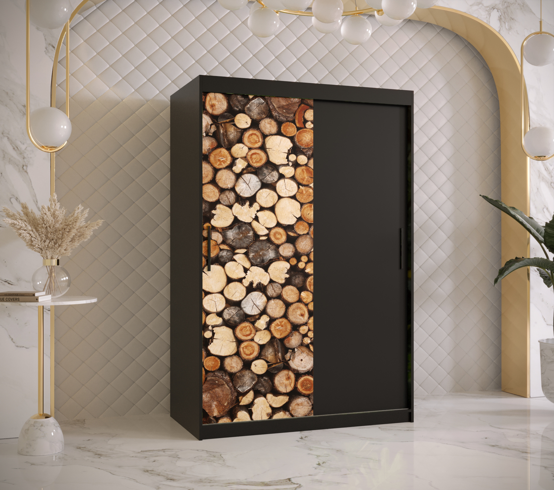 Šatní skříň Abi Drewno Barva korpusu: Černá