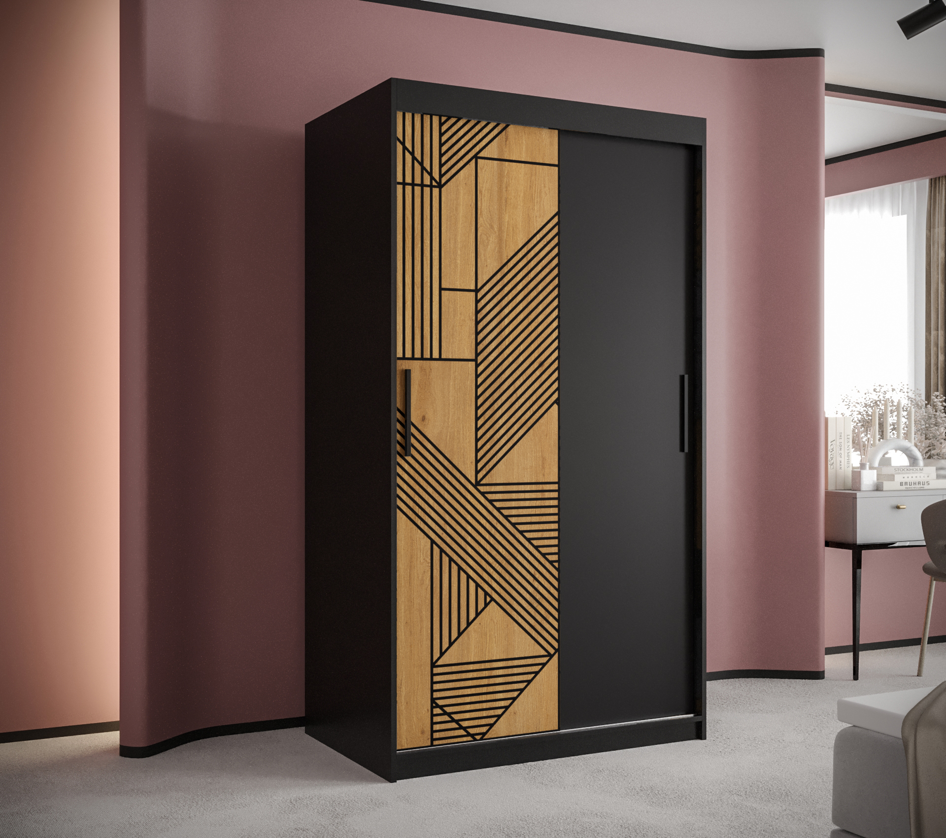 Šatní skříň Abi Florencja Barva korpusu: Černá