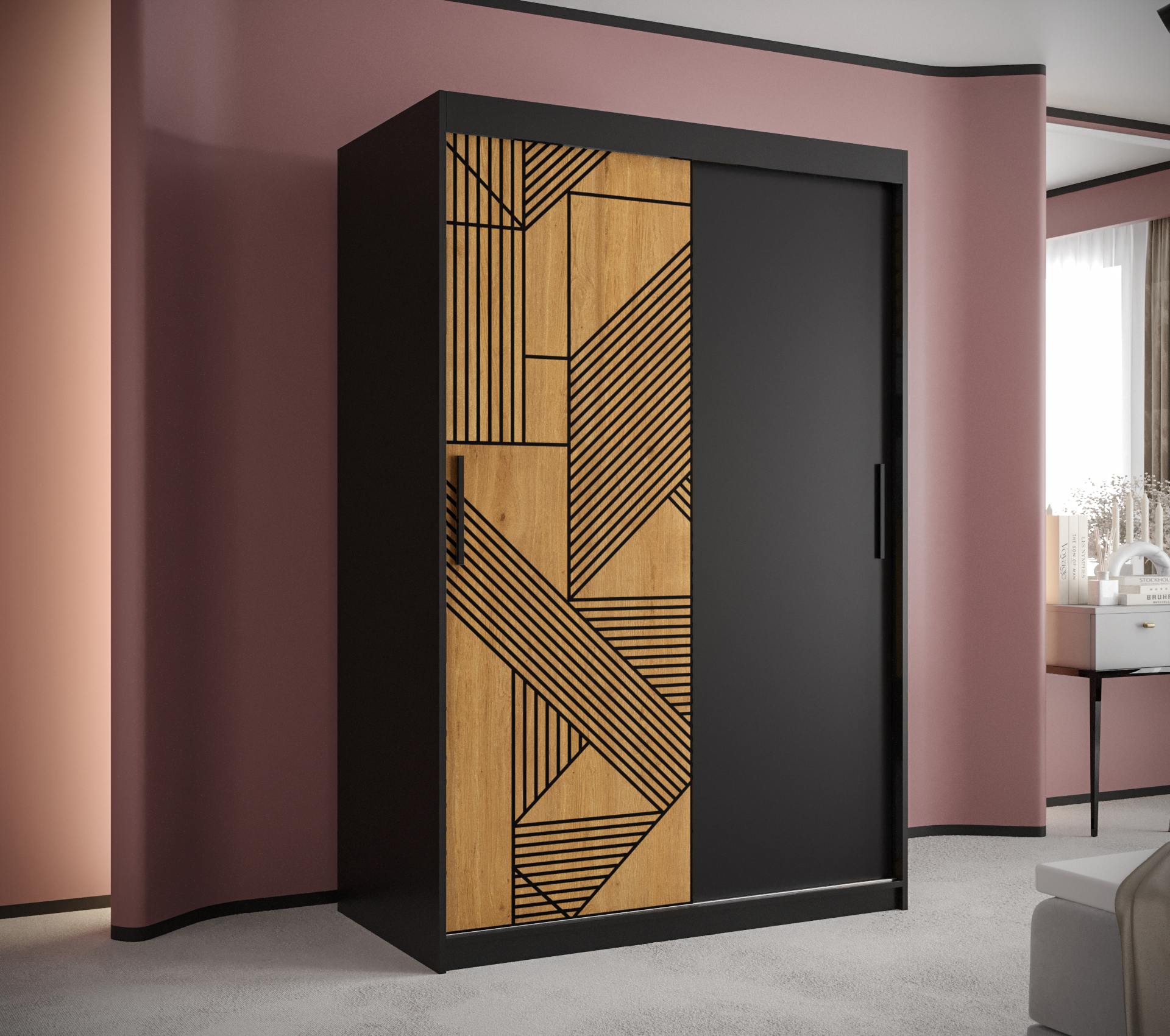 Šatní skříň Abi Florencja Barva korpusu: Černá