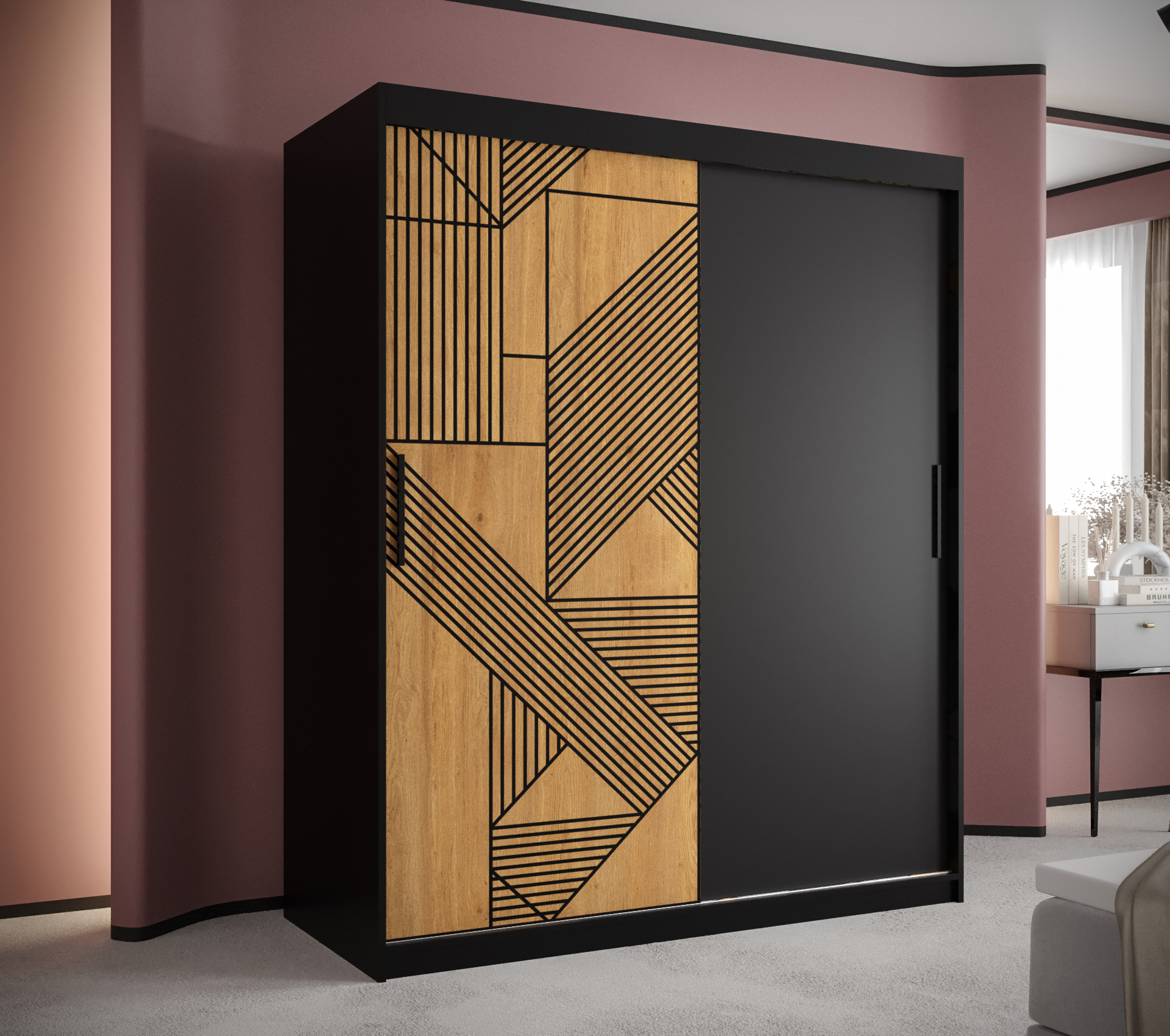 Šatní skříň Abi Florencja Barva korpusu: Černá