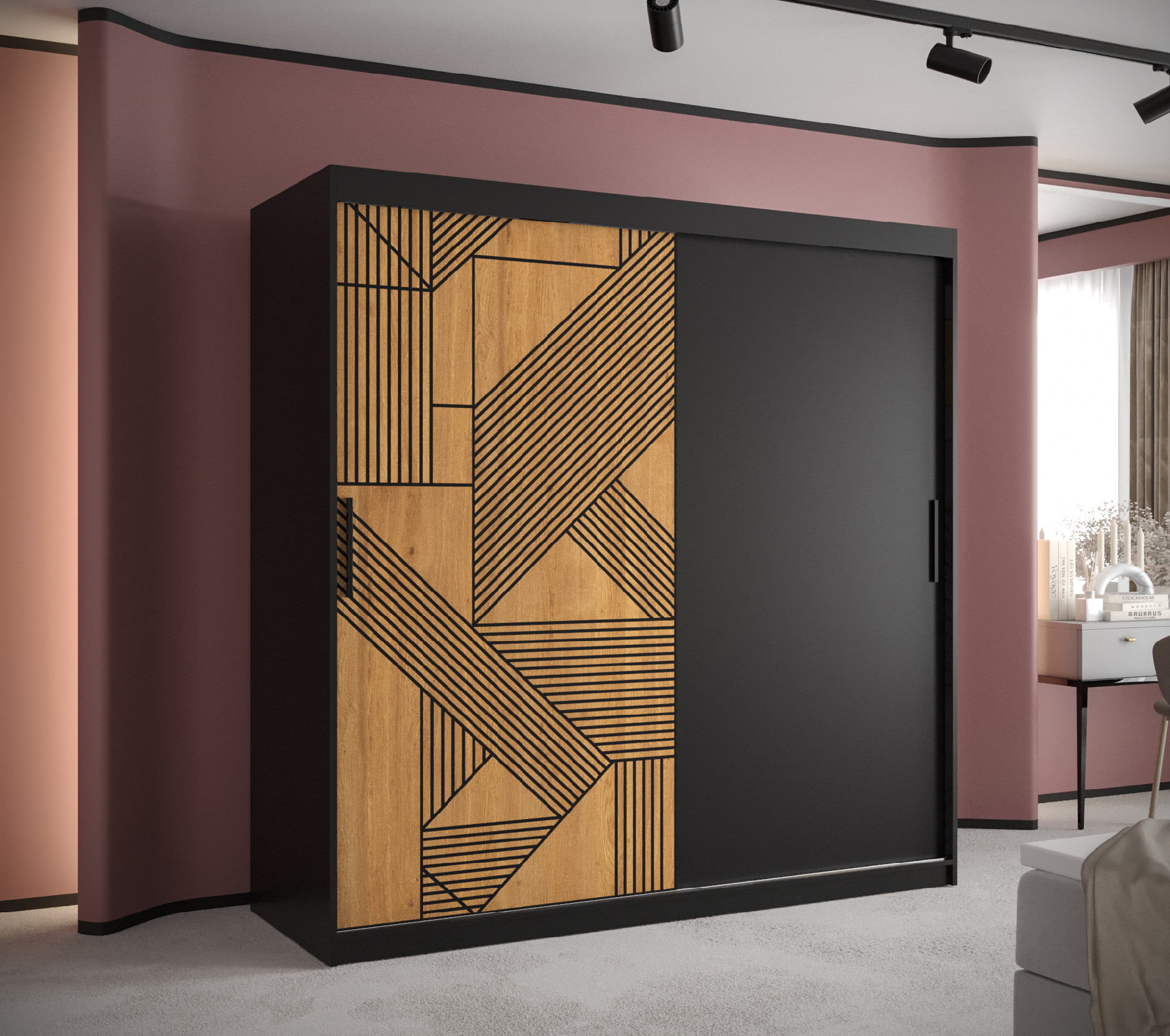 Šatní skříň Abi Florencja Barva korpusu: Černá