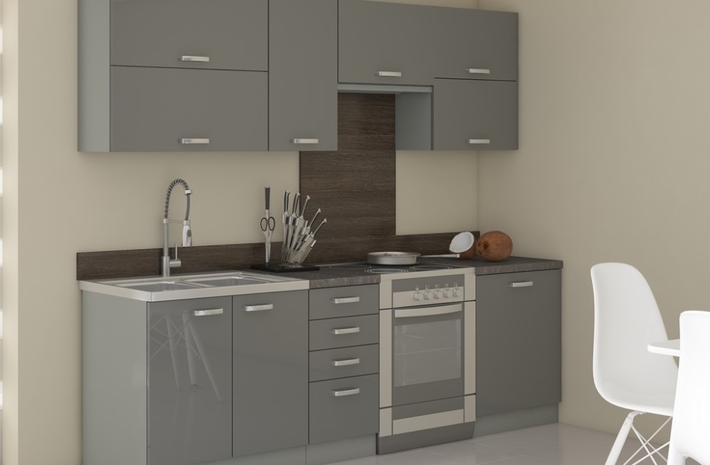 Kuchyňská linka Grey o rozměru 240 cm