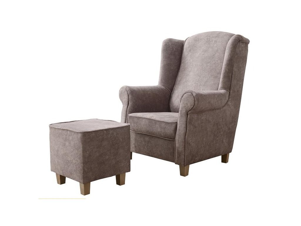 Křeslo AS s taburetem - Art 8452 Provedení: Křeslo + taburet