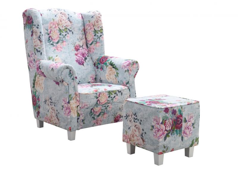 Křeslo As s taburetem Rose 3995/102 Provedení: Křeslo + taburet