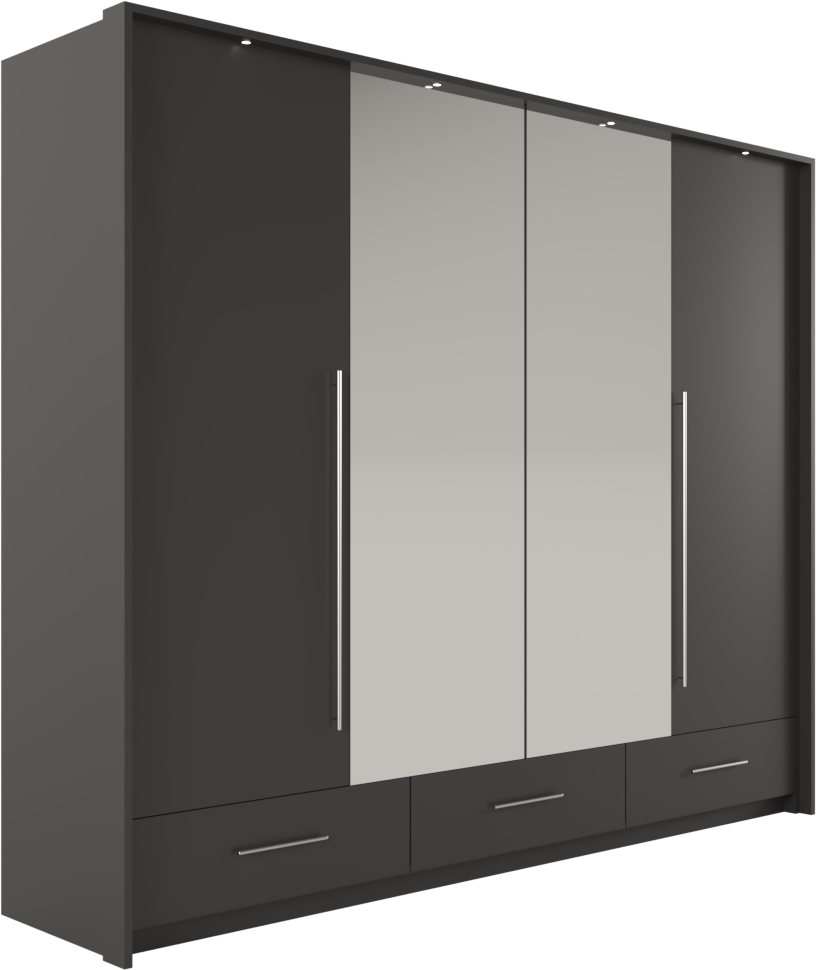Šatní skříň Toledo Barva korpusu: Grafitová