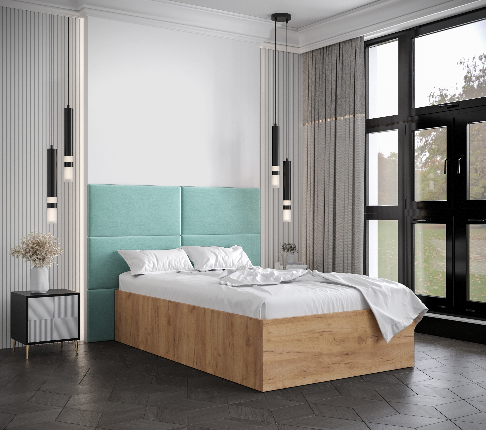 Postel Bella 2 Barva korpusu: Dub craft zlatý