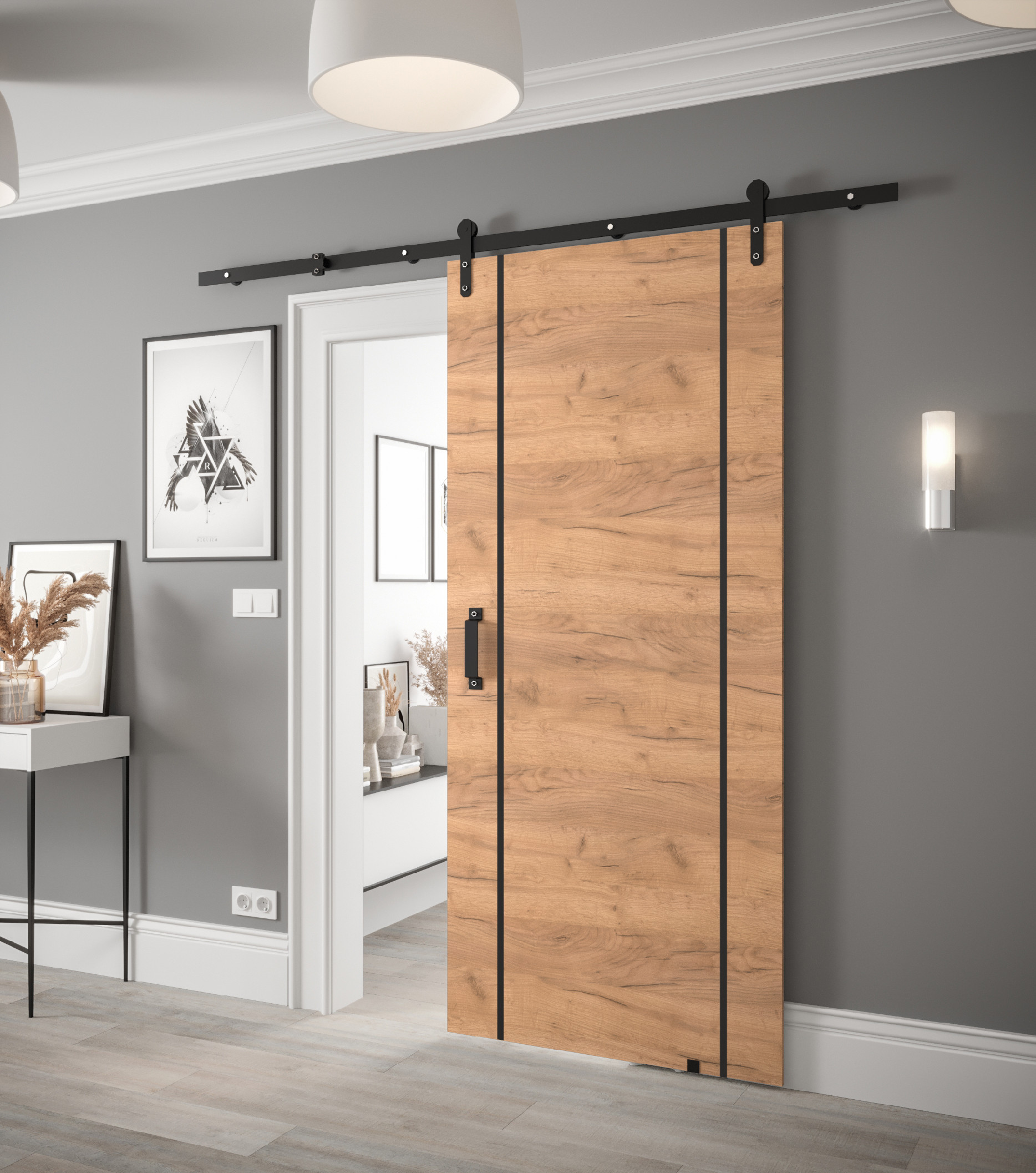 Posuvné dveře Loftiko IX Dveře: Craft zlatý