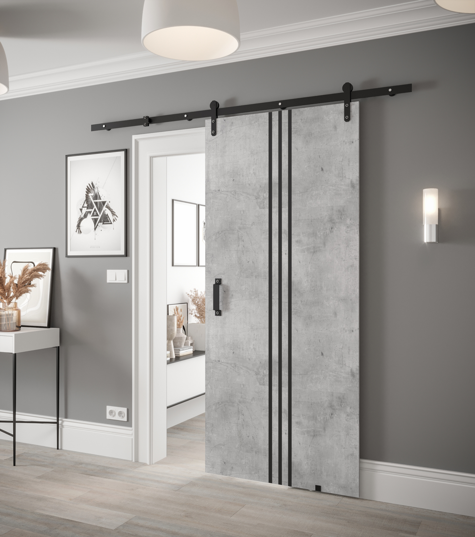 Posuvné dveře Loftiko V Dveře: Beton