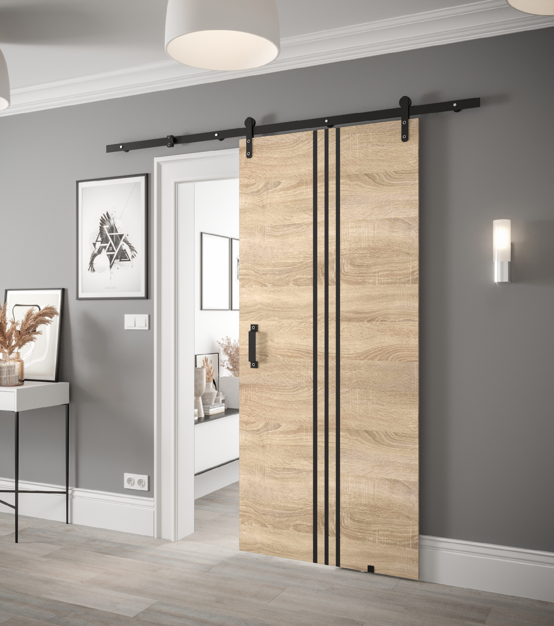 Posuvné dveře Loftiko V Dveře: Dub sonoma