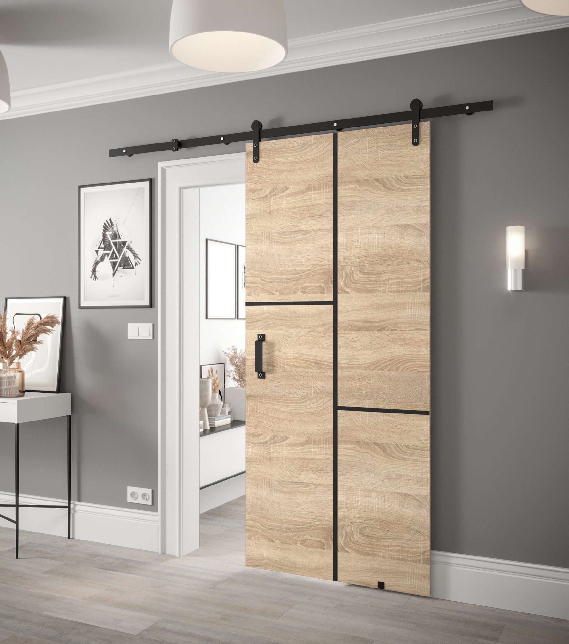 Posuvné dveře Loftiko VII Dveře: Dub sonoma