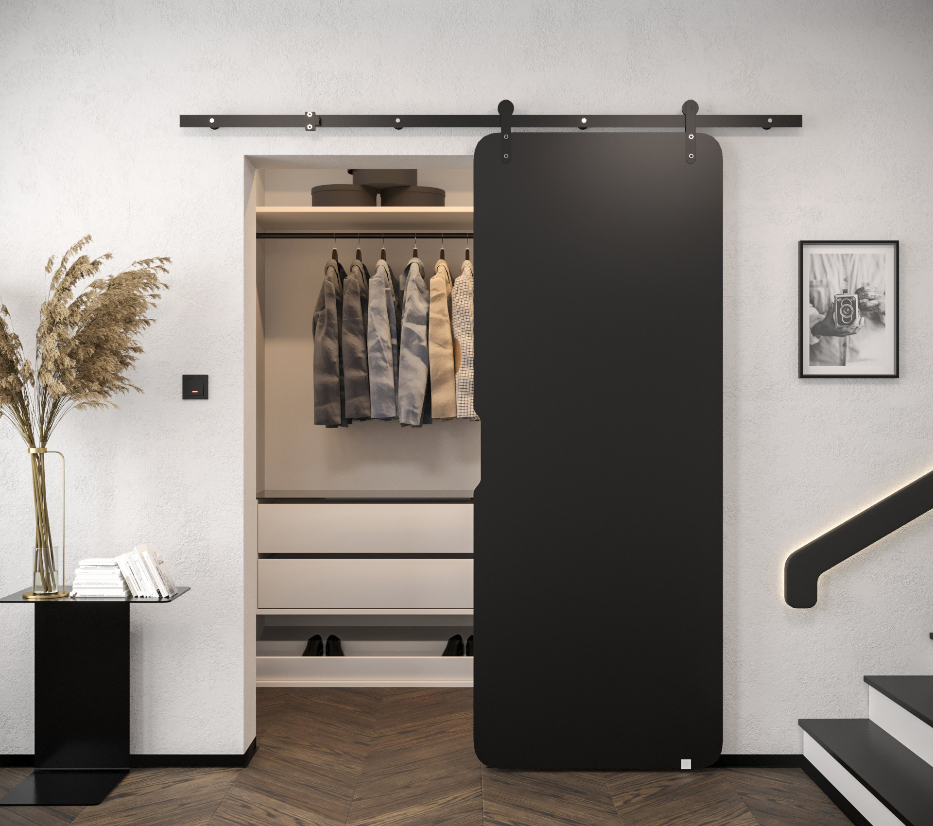 Posuvné dveře Owaltiko I Dveře: Černá