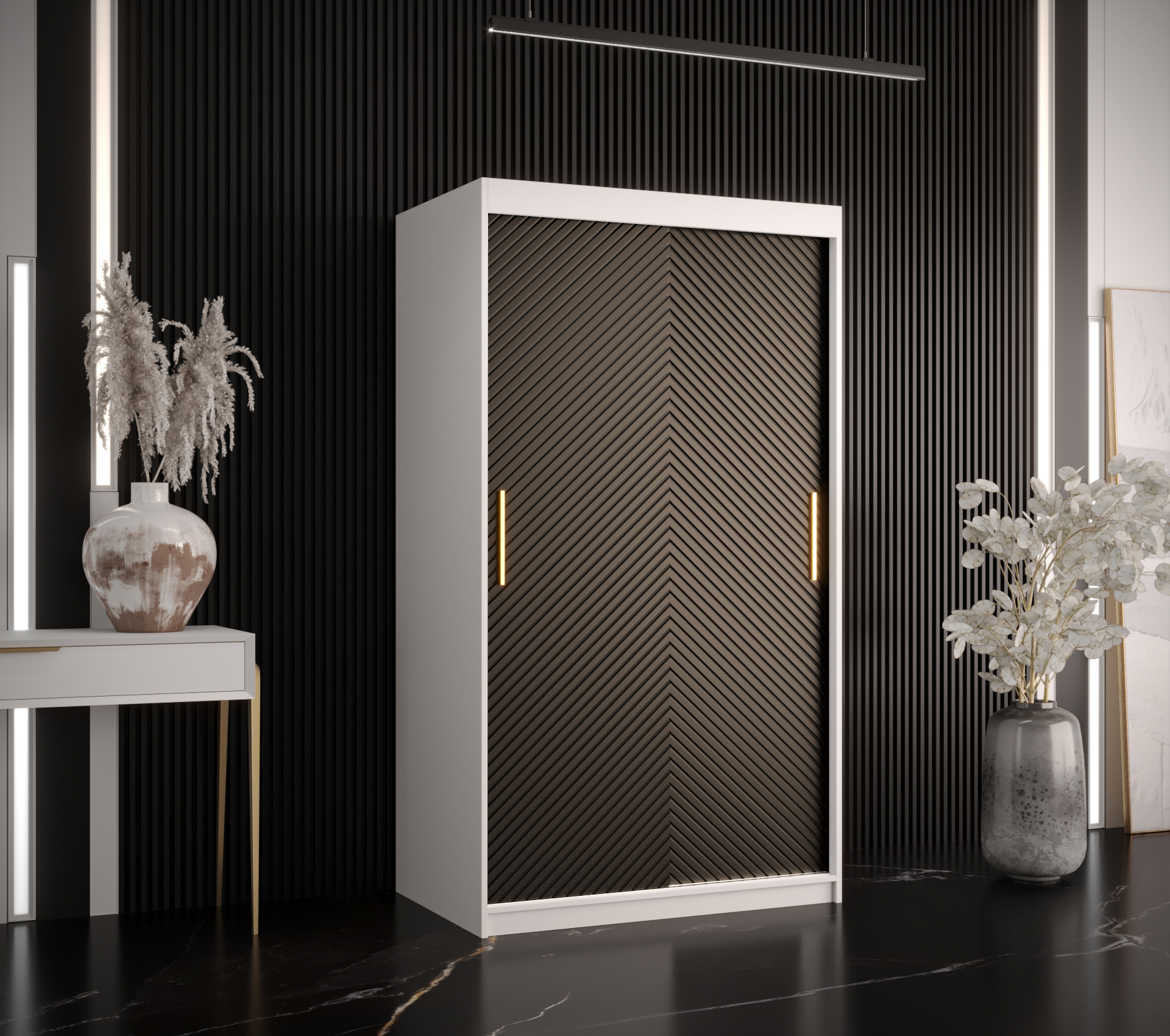 Šatní skříň Abi Riflo Slim Jodelka 1 Barva korpusu: Bílá