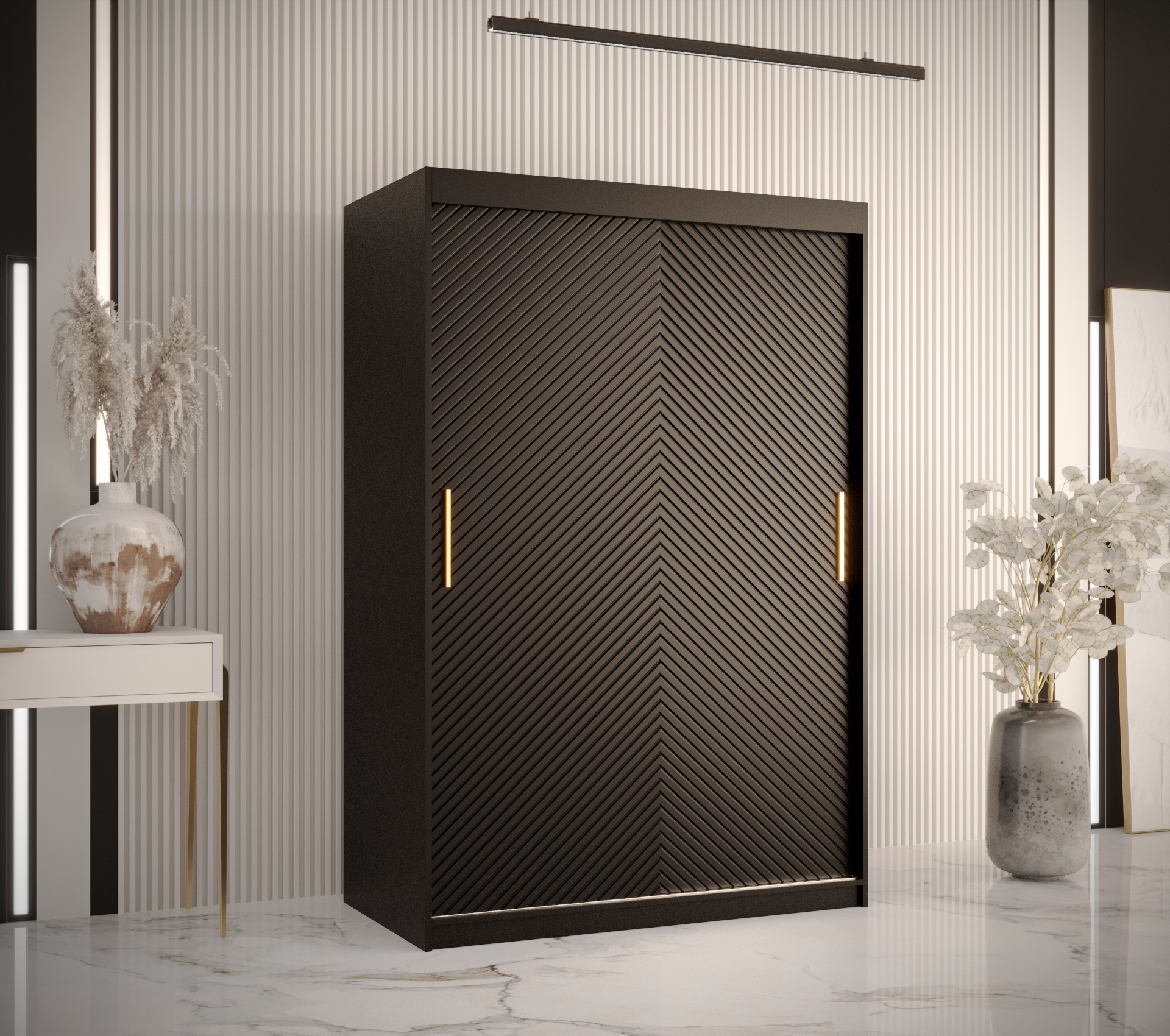 Šatní skříň Abi Riflo Slim Jodelka 1 Barva korpusu: Černá