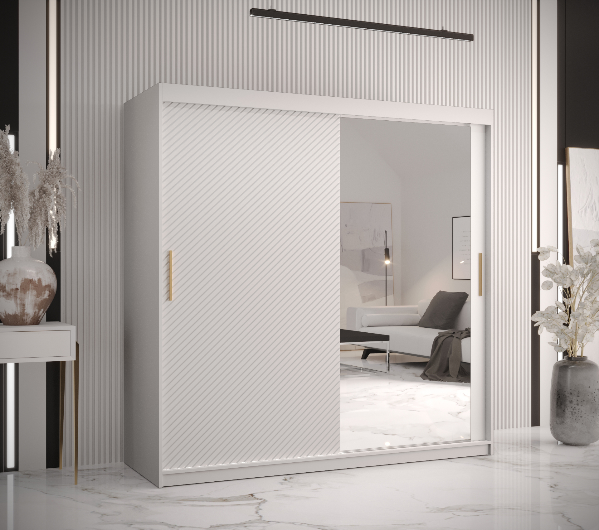 Šatní skříň Abi Riflo Slim Jodelka 2 Barva korpusu: Bílá