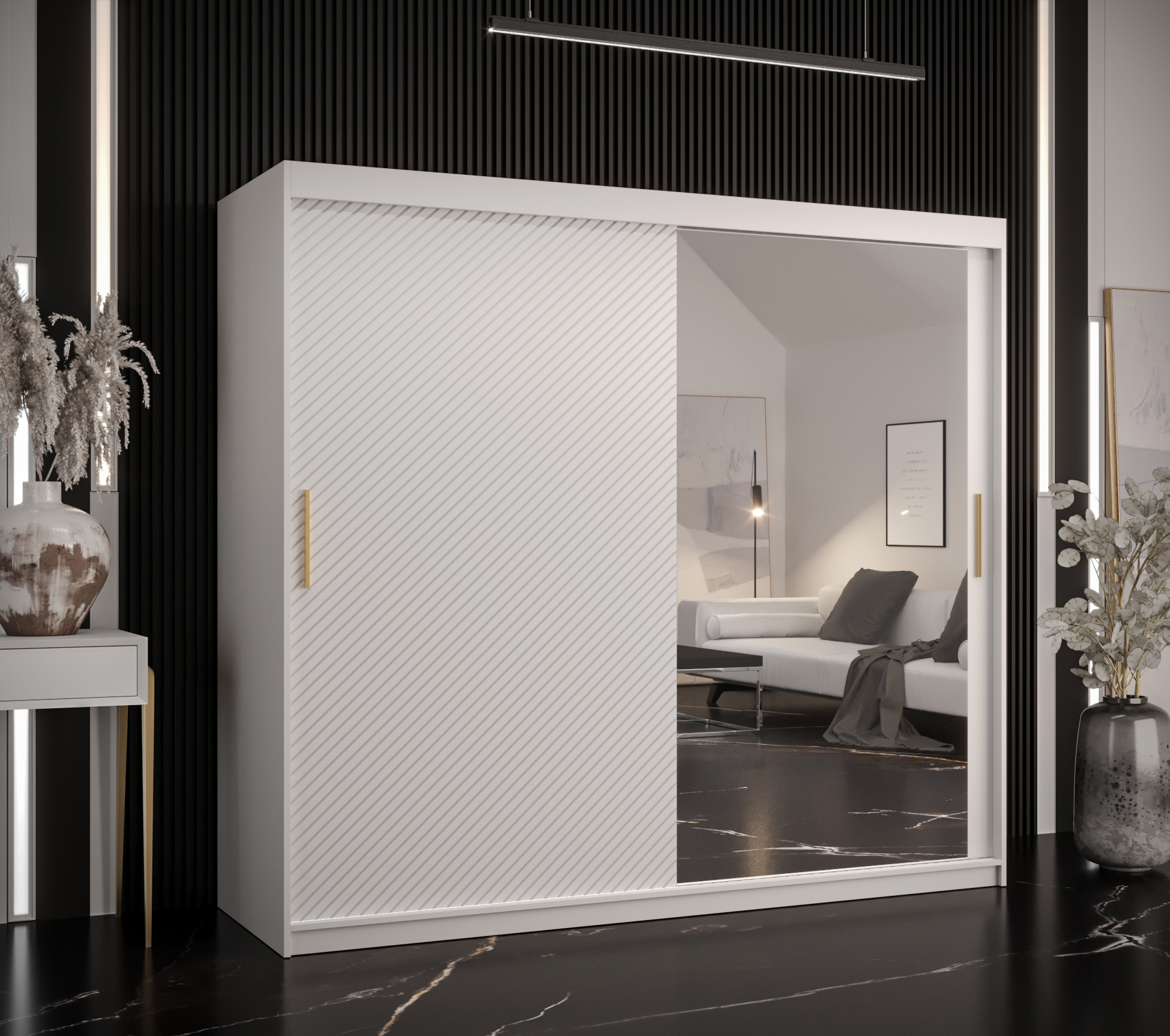 Šatní skříň Abi Riflo Slim Jodelka 2 Barva korpusu: Bílá