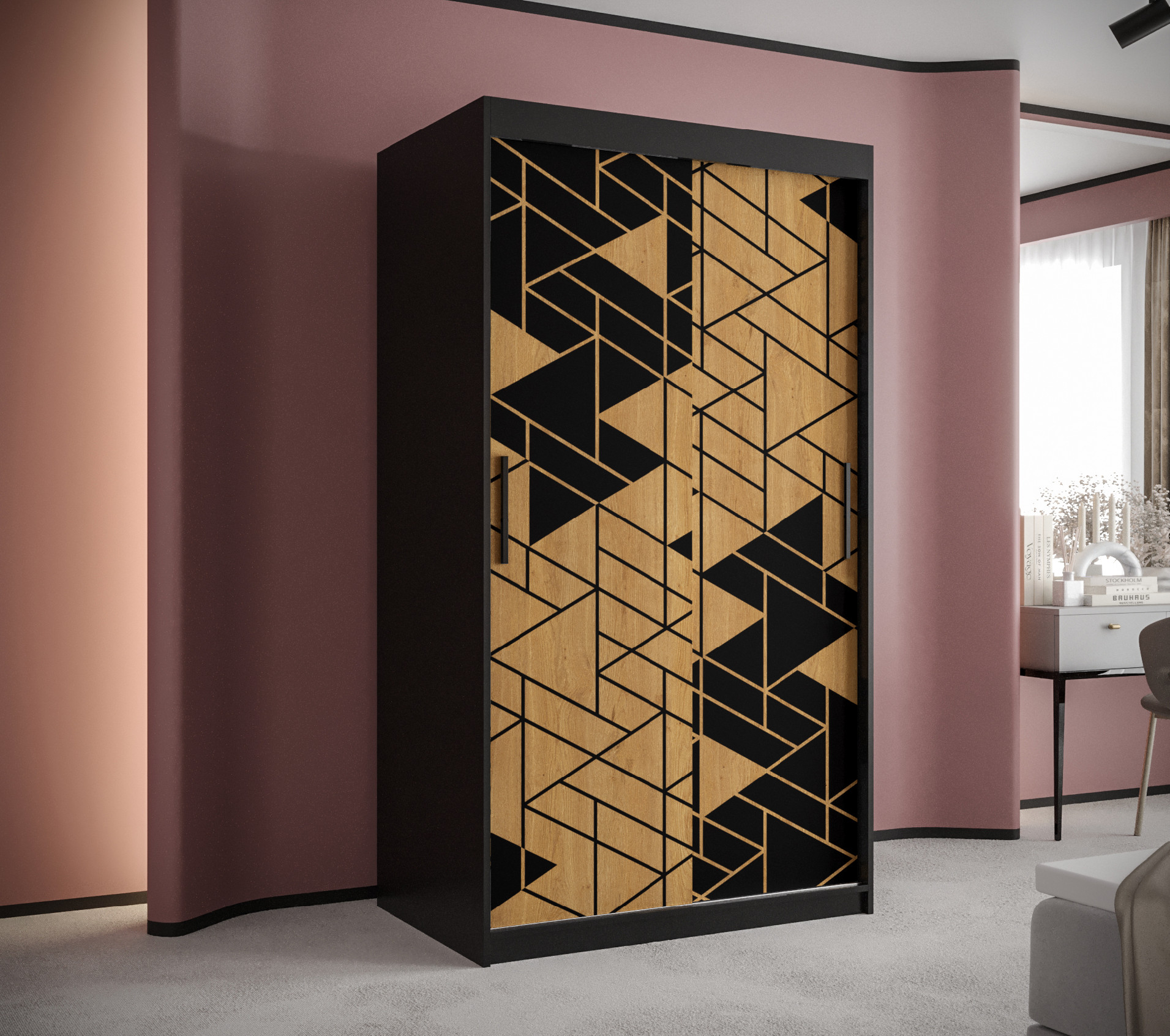 Šatní skříň Abi Santiago 1 Barva korpusu: Černá