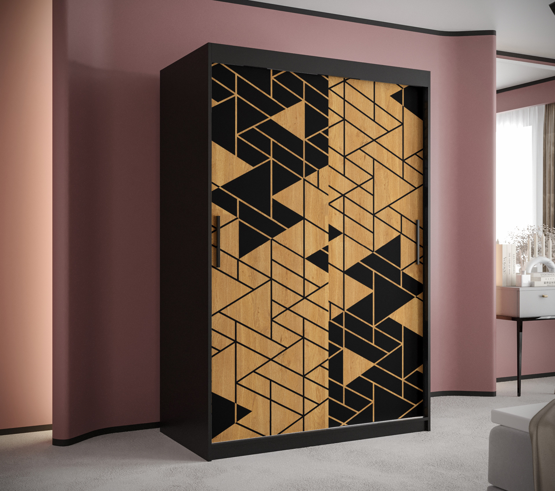 Šatní skříň Abi Santiago 1 Barva korpusu: Černá