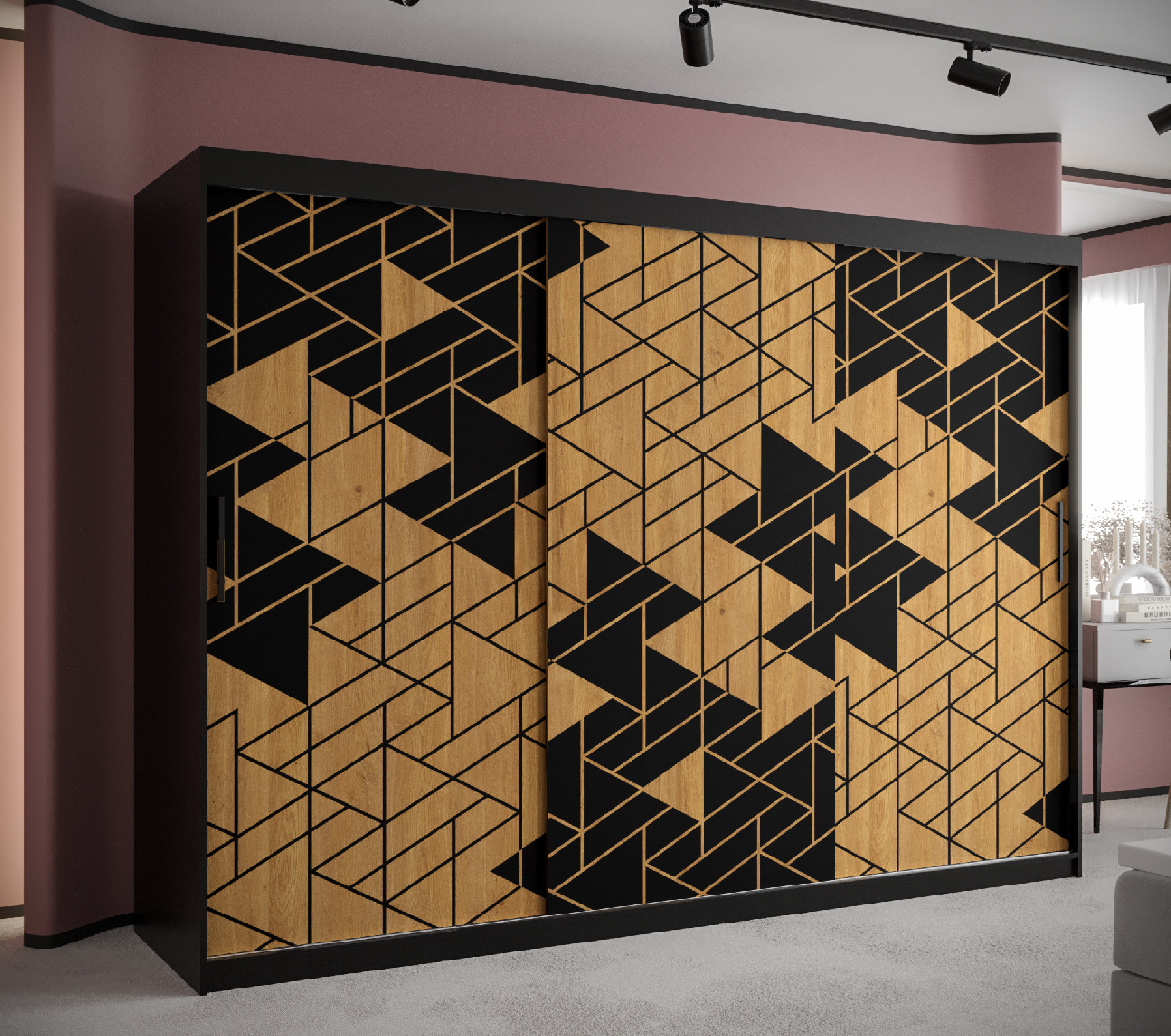 Šatní skříň Abi Santiago 1 Barva korpusu: Černá