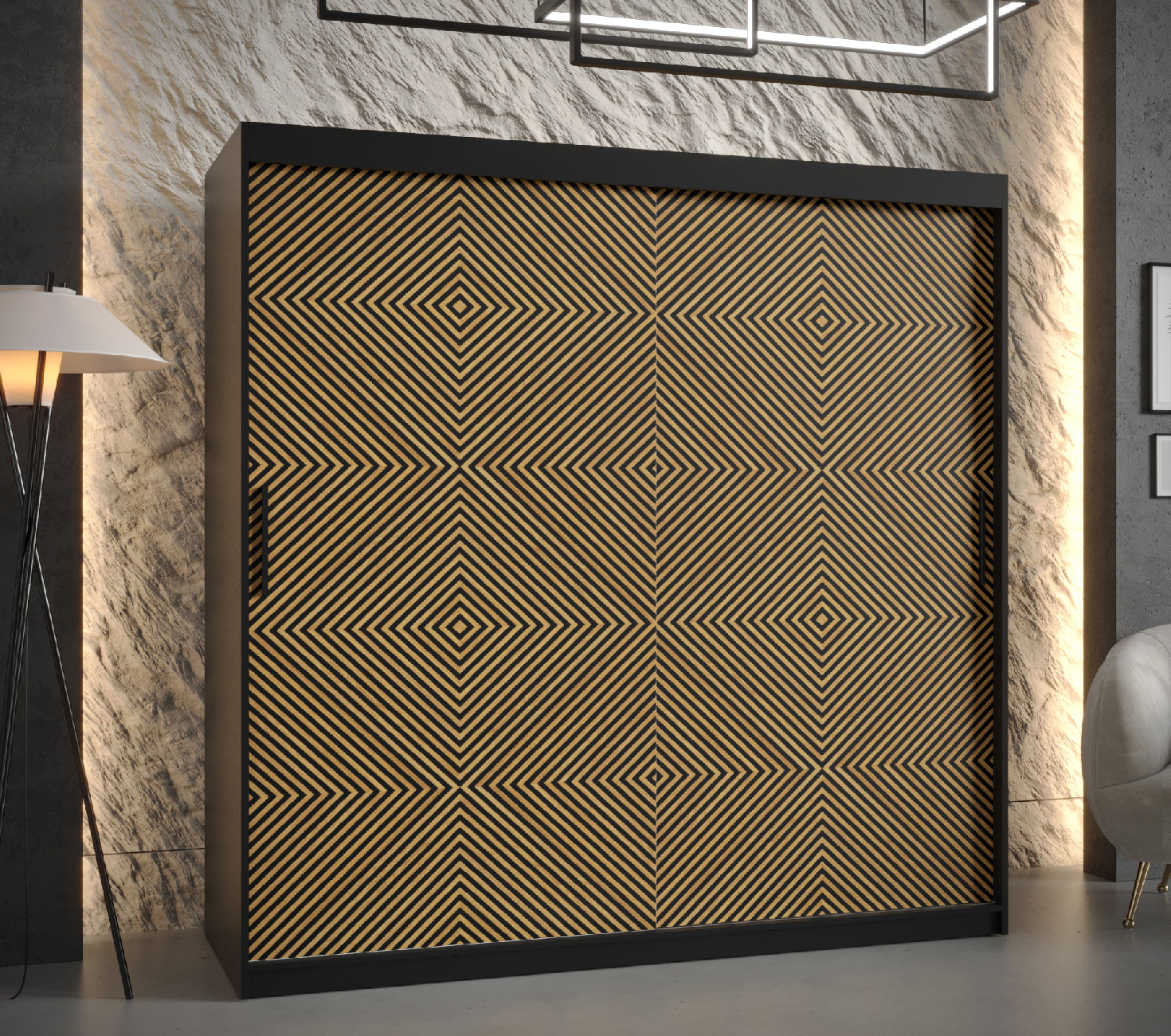 Šatní skříň Abi Seul 1 Barva korpusu: Černá