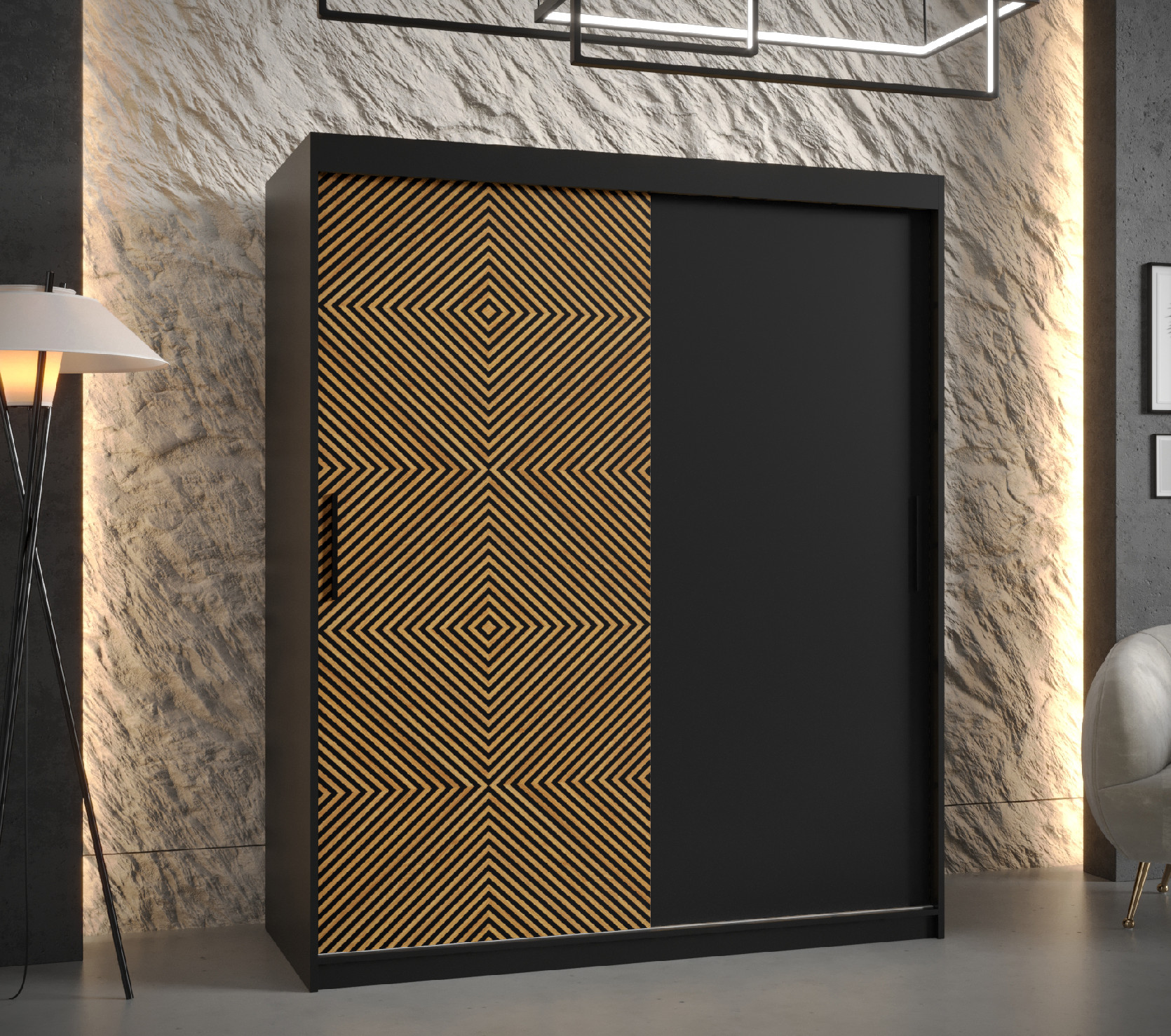 Šatní skříň Abi Seul Barva korpusu: Černá