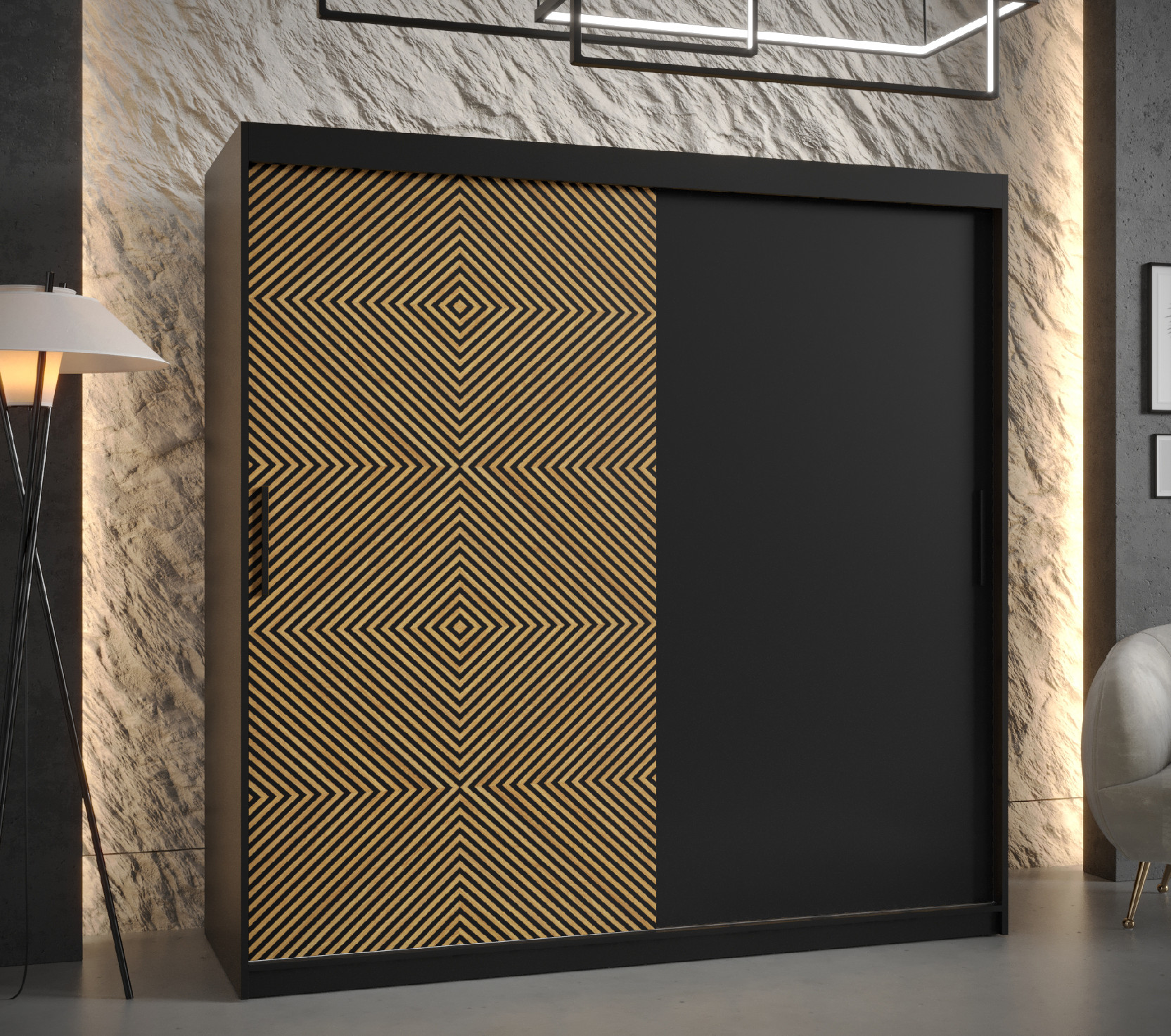 Šatní skříň Abi Seul Barva korpusu: Černá