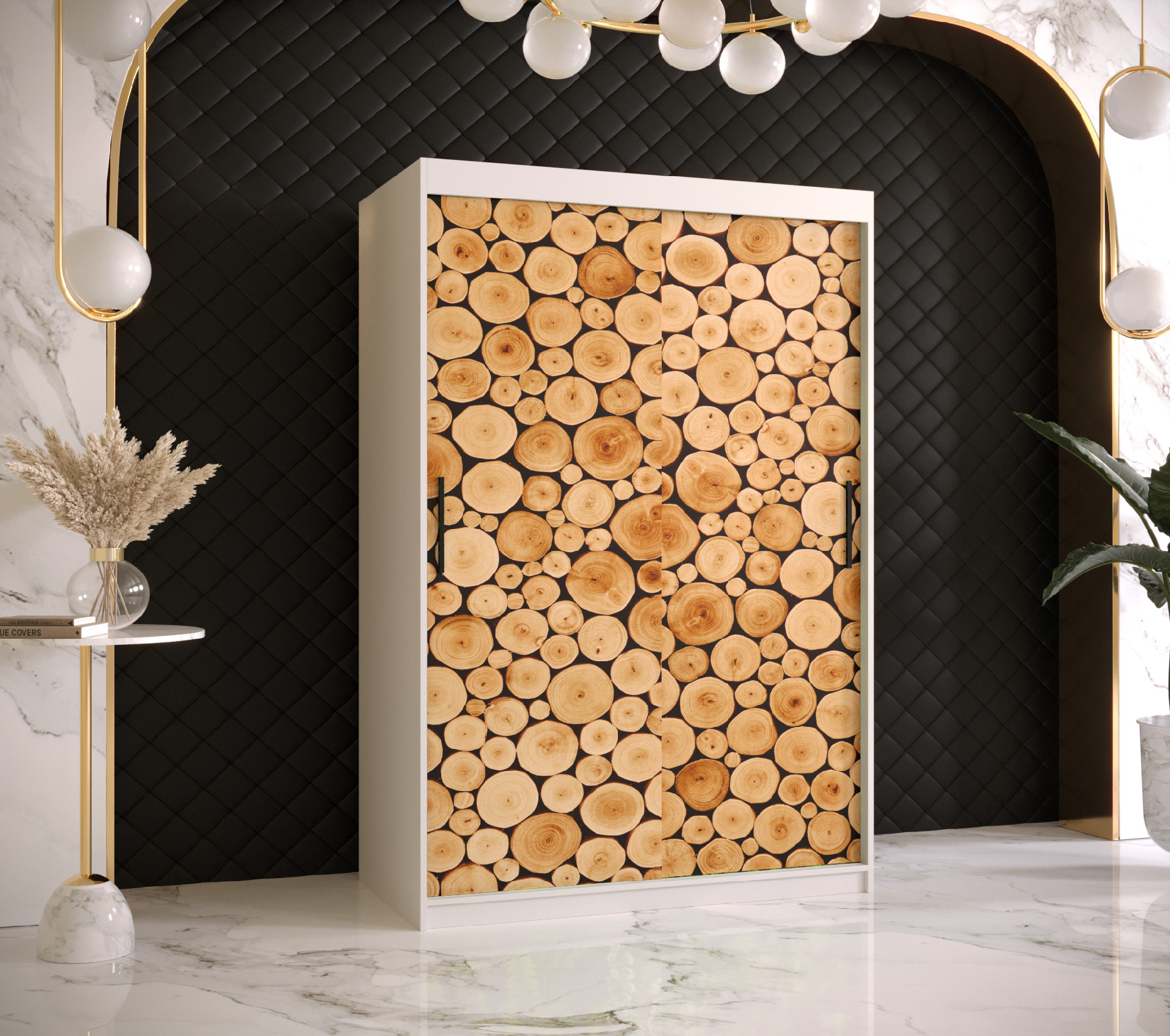 Šatní skříň Abi Sosna 1 Barva korpusu: Bílá