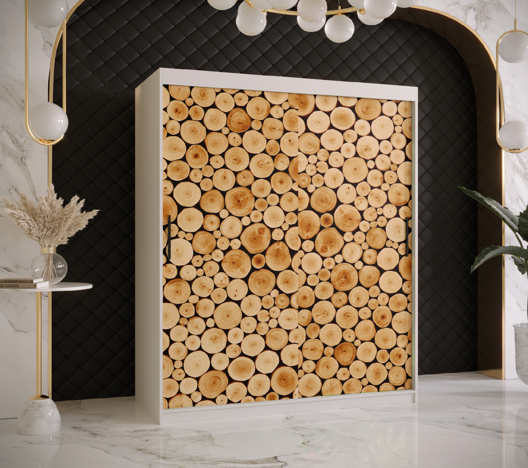 Šatní skříň Abi Sosna 1 Barva korpusu: Bílá