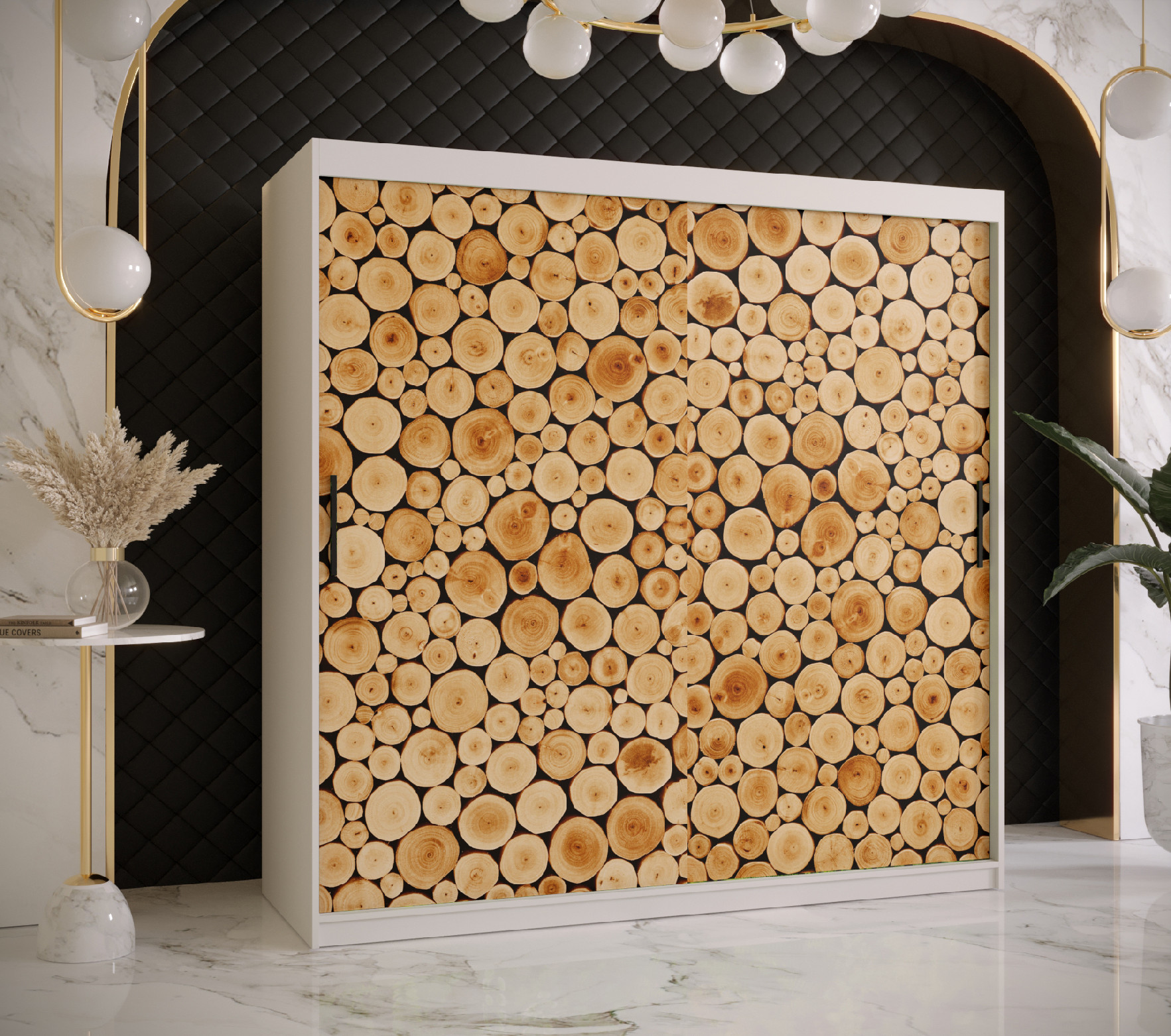 Šatní skříň Abi Sosna 1 Barva korpusu: Bílá