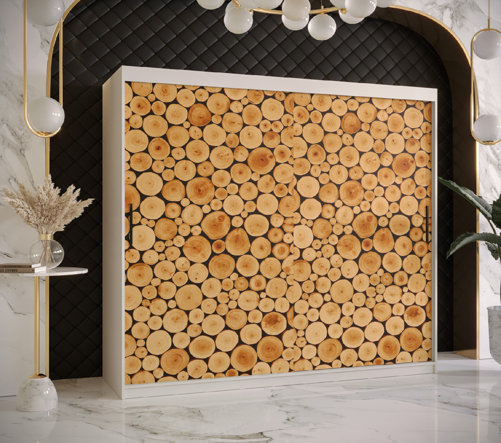 Šatní skříň Abi Sosna 1 Barva korpusu: Bílá