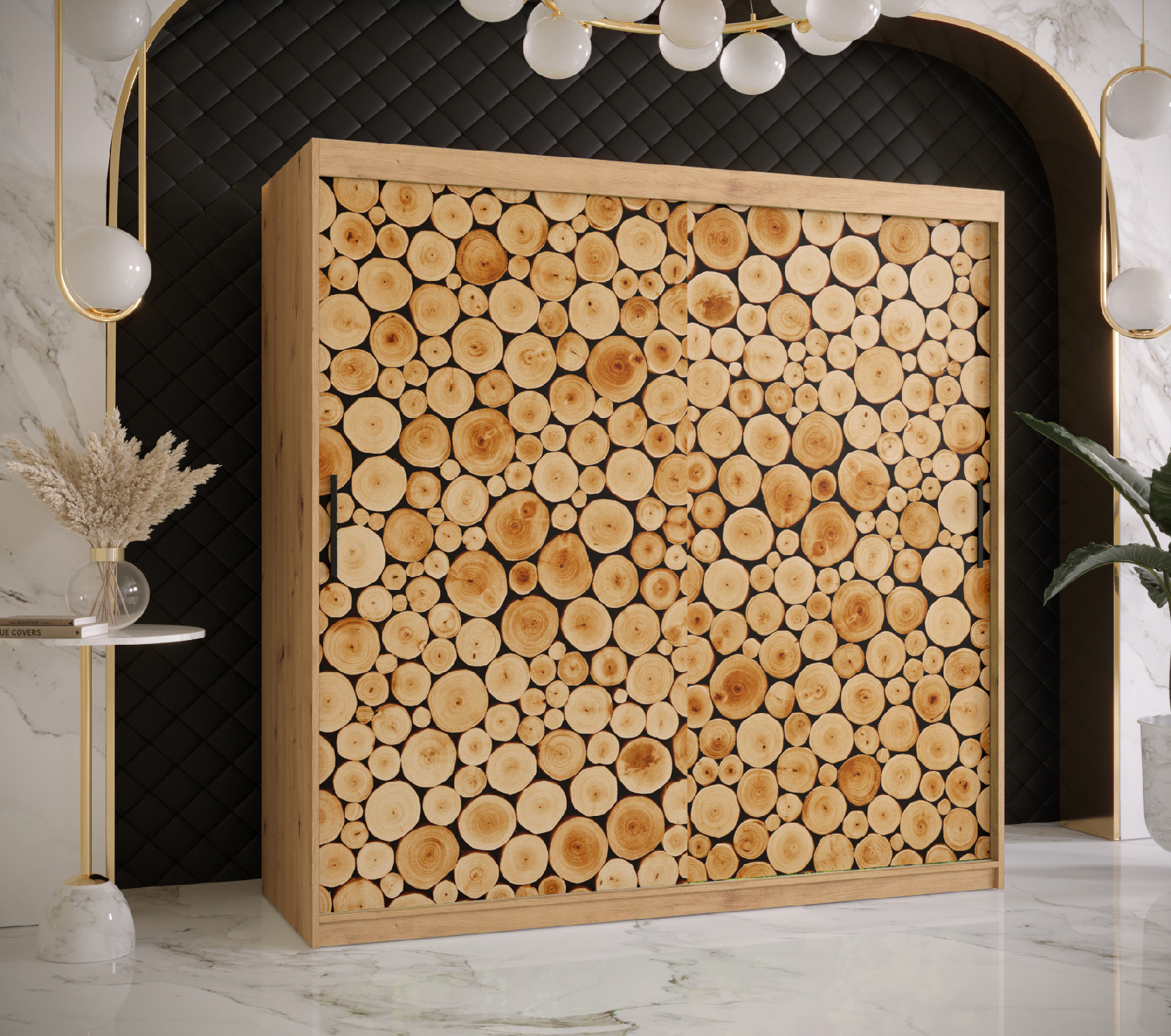 Šatní skříň Abi Sosna 1 Barva korpusu: Dub - Artisan