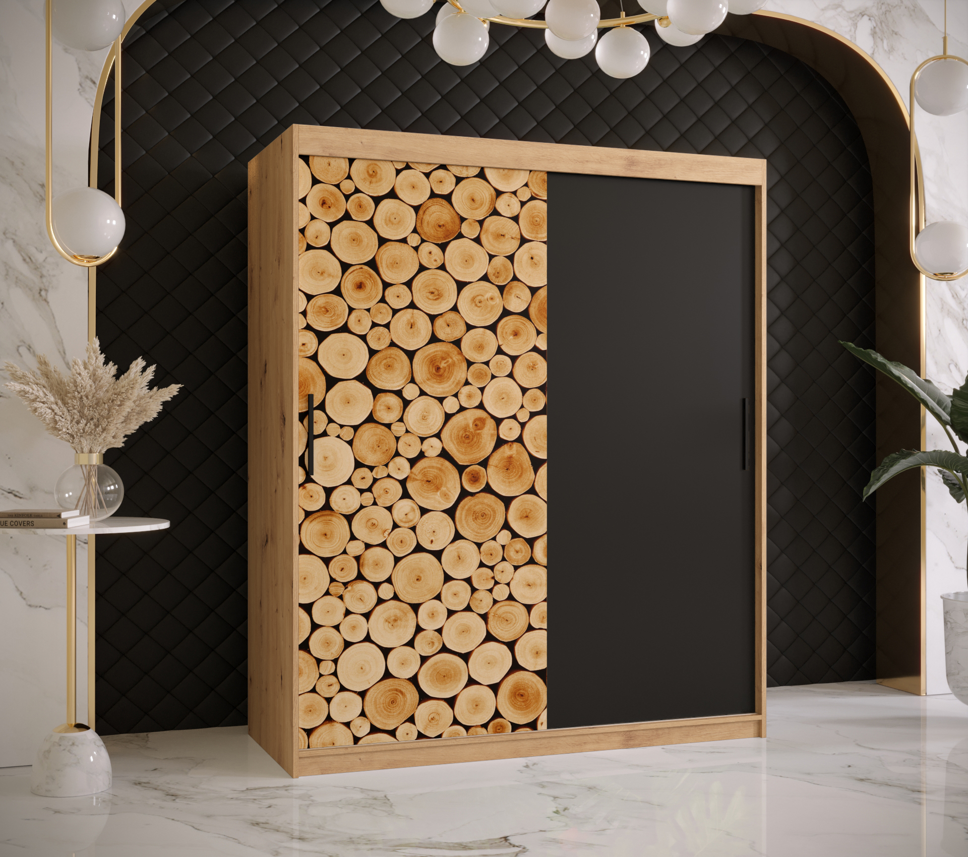 Šatní skříň Abi Sosna Barva korpusu: Dub - Artisan