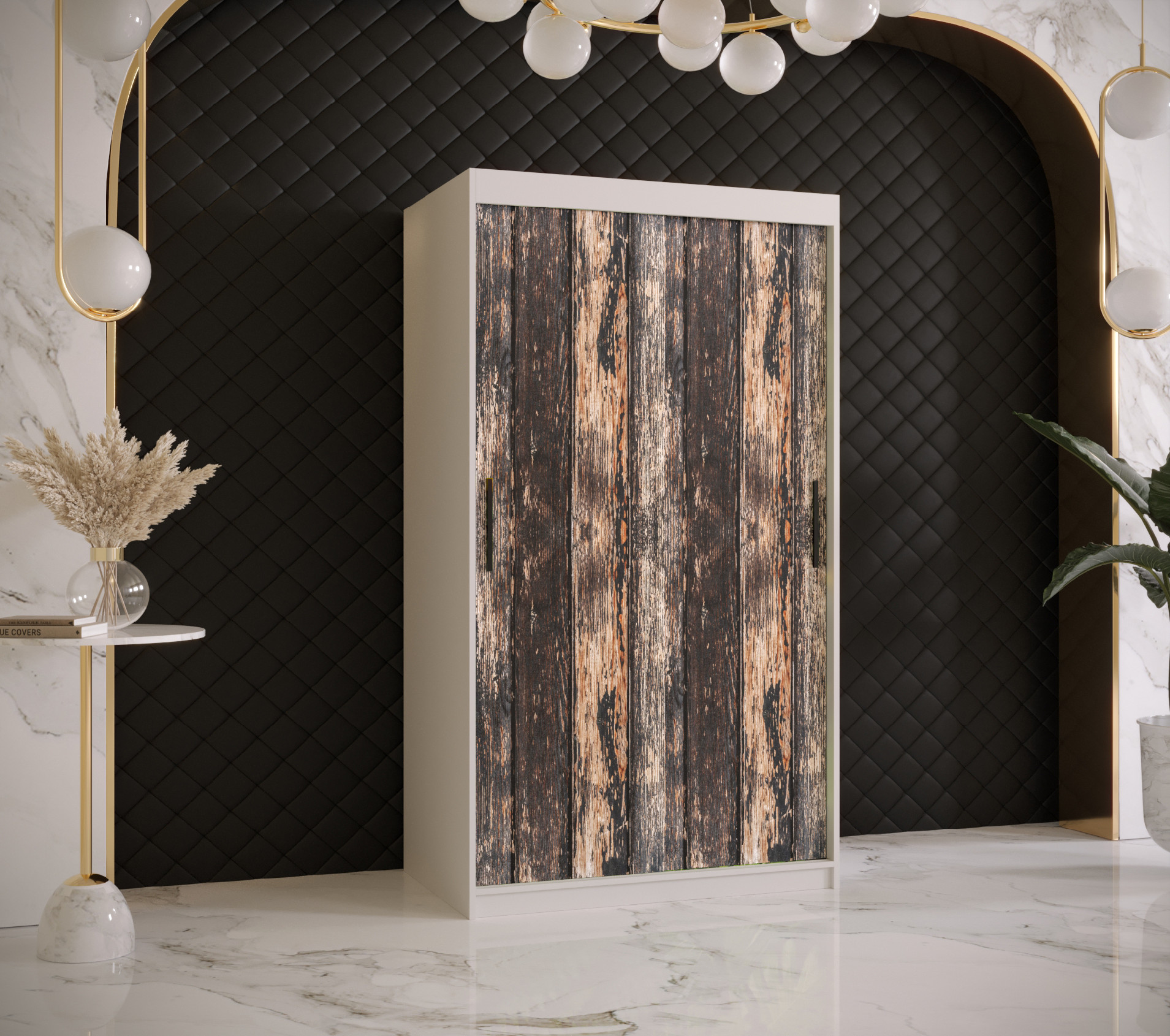 Šatní skříň Abi Stodola 1 Barva korpusu: Bílá