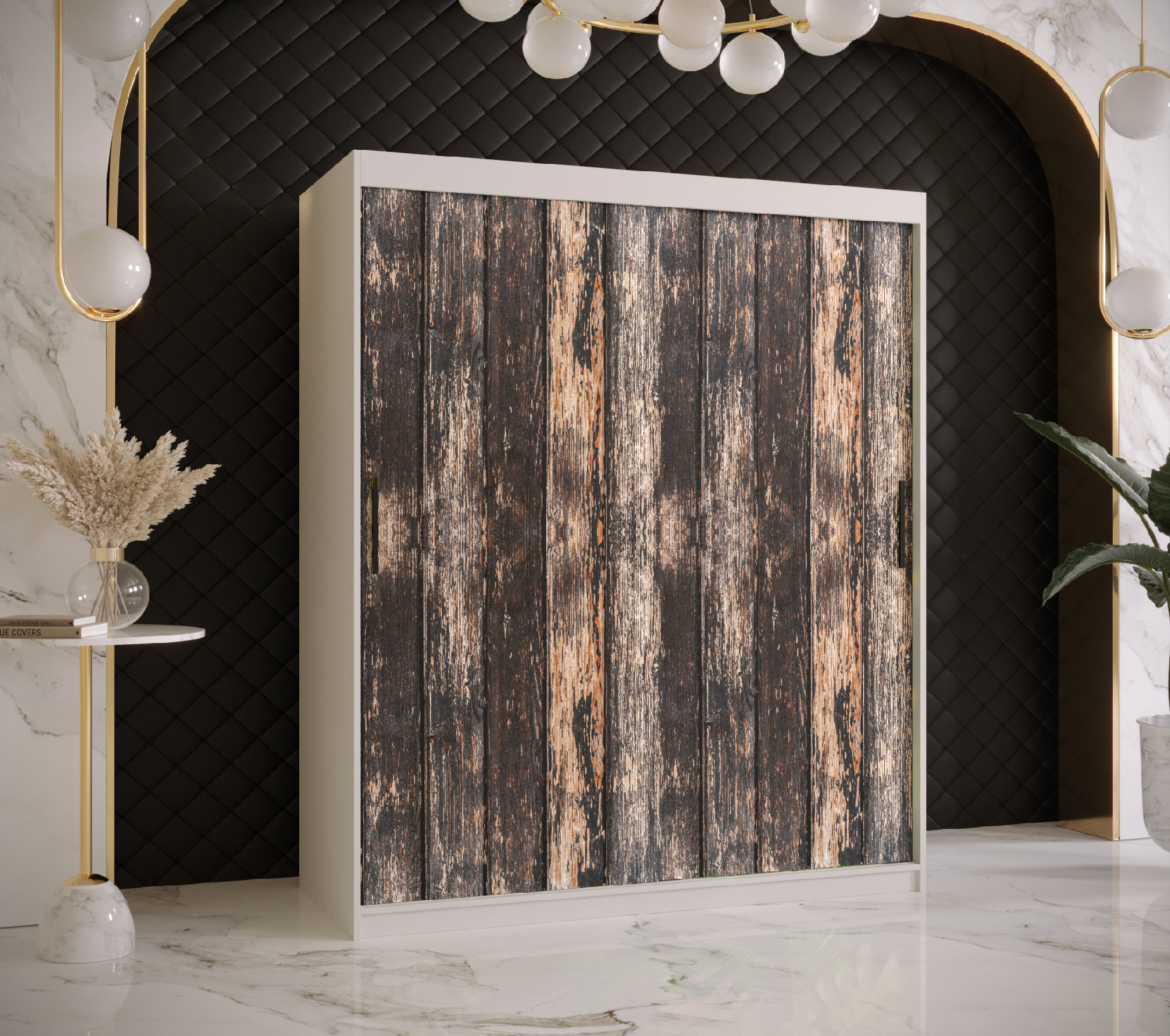 Šatní skříň Abi Stodola 1 Barva korpusu: Bílá