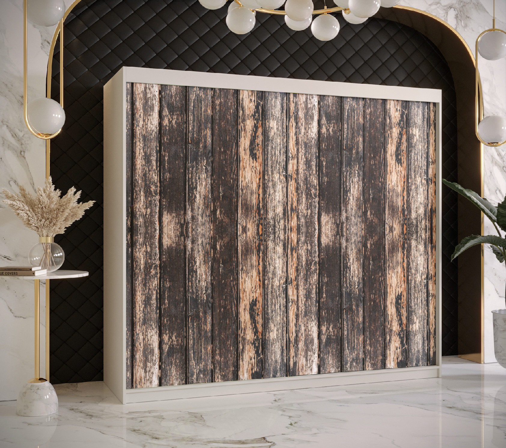 Šatní skříň Abi Stodola 1 Barva korpusu: Bílá