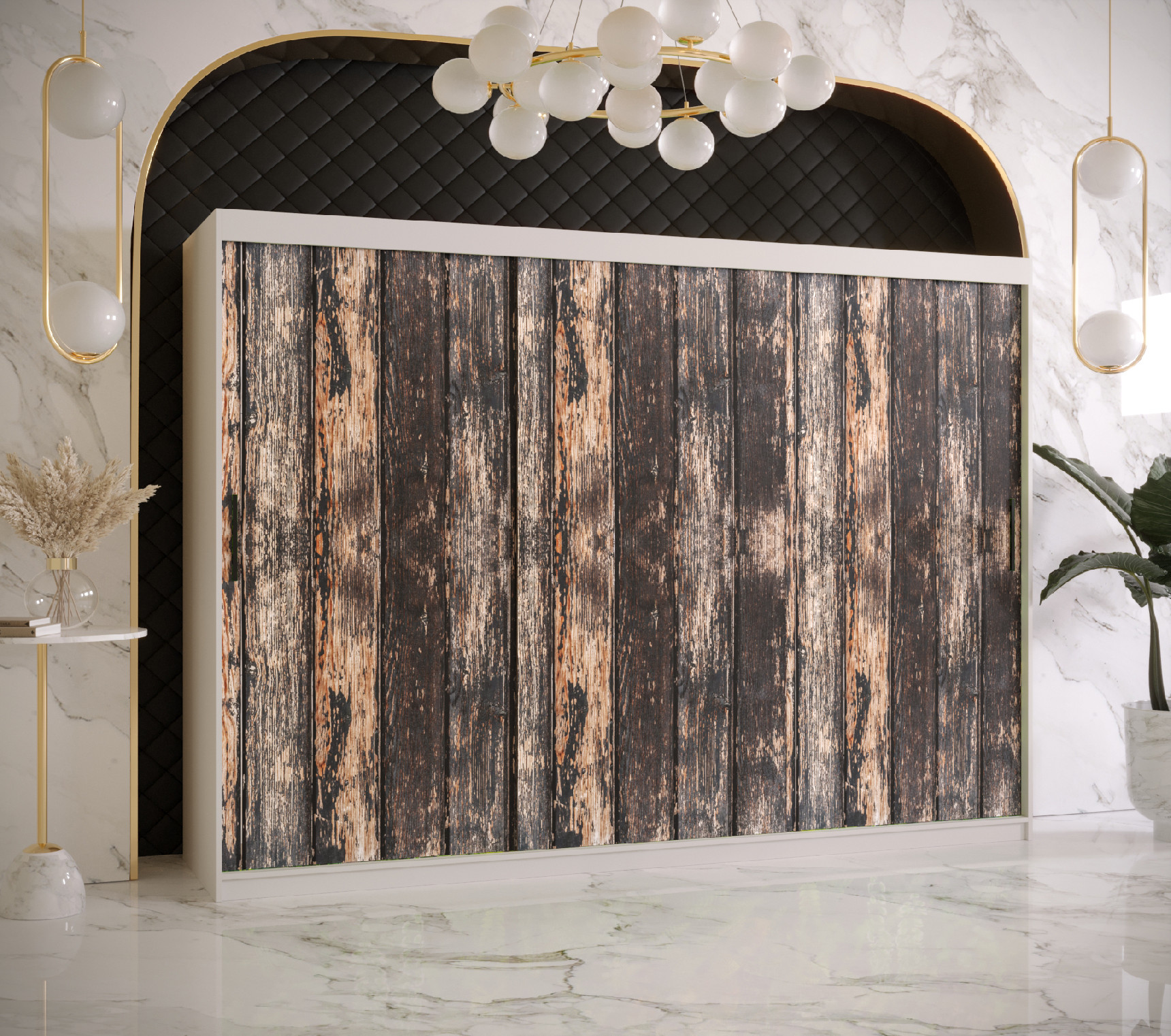 Šatní skříň Abi Stodola 1 Barva korpusu: Bílá