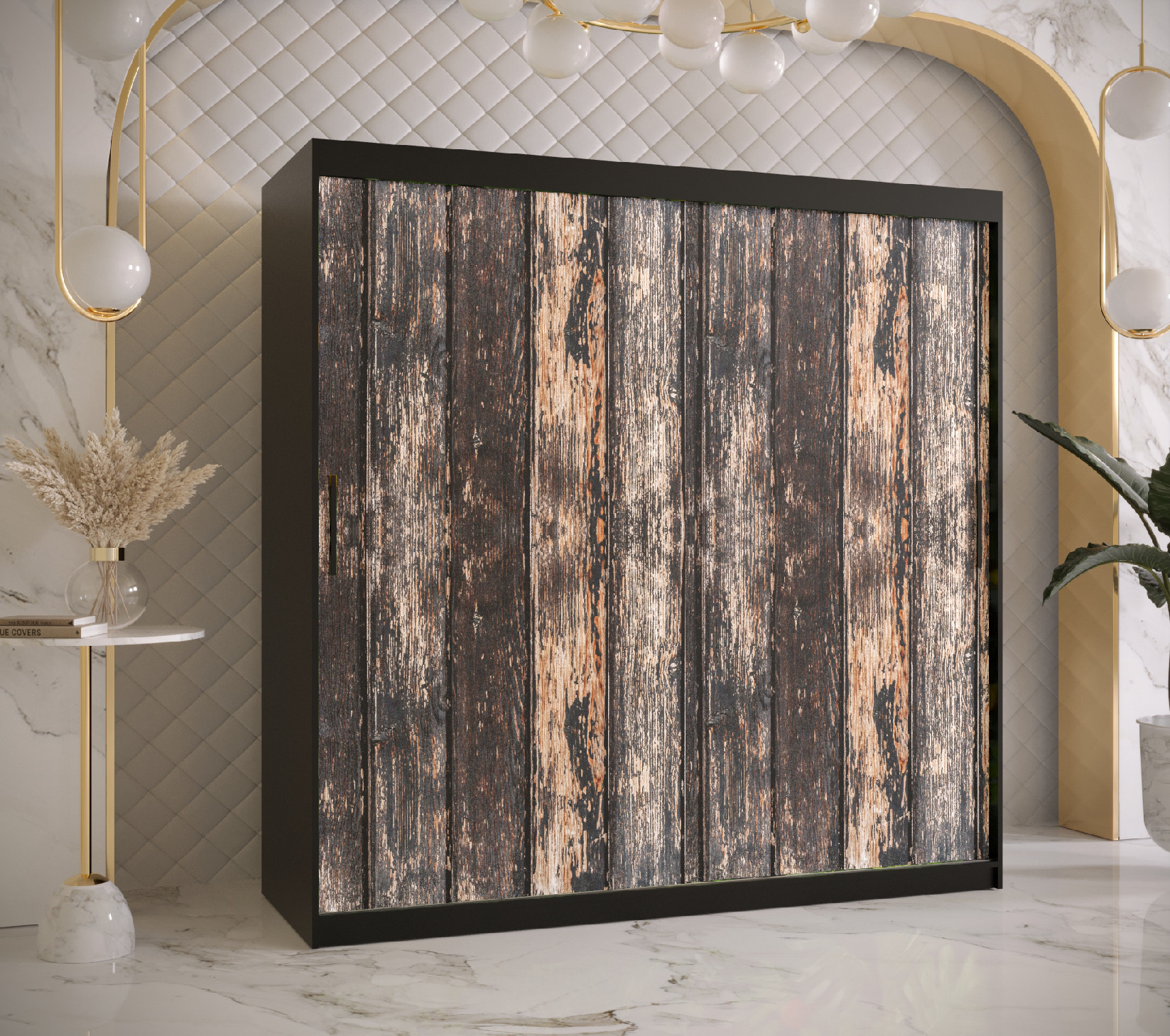 Šatní skříň Abi Stodola 1 Barva korpusu: Černá