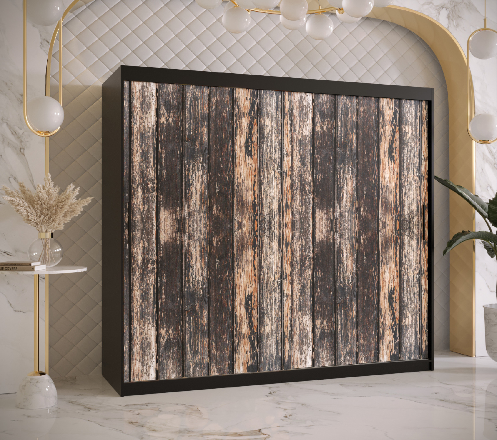 Šatní skříň Abi Stodola 1 Barva korpusu: Černá