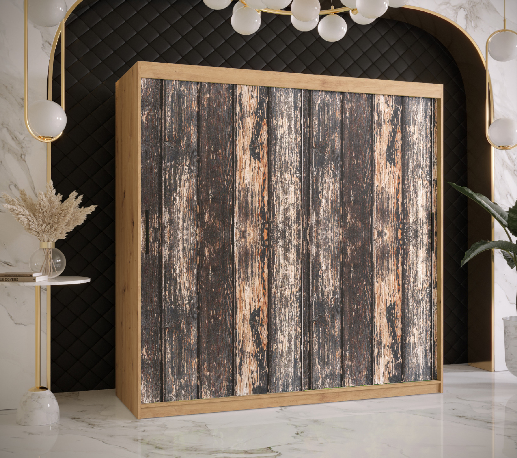 Šatní skříň Abi Stodola 1 Barva korpusu: Dub - Artisan