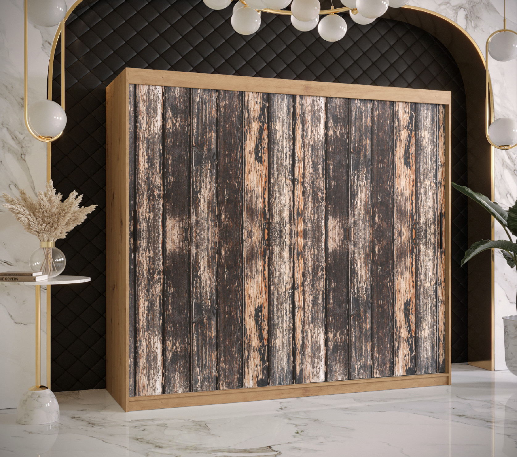 Šatní skříň Abi Stodola 1 Barva korpusu: Dub - Artisan