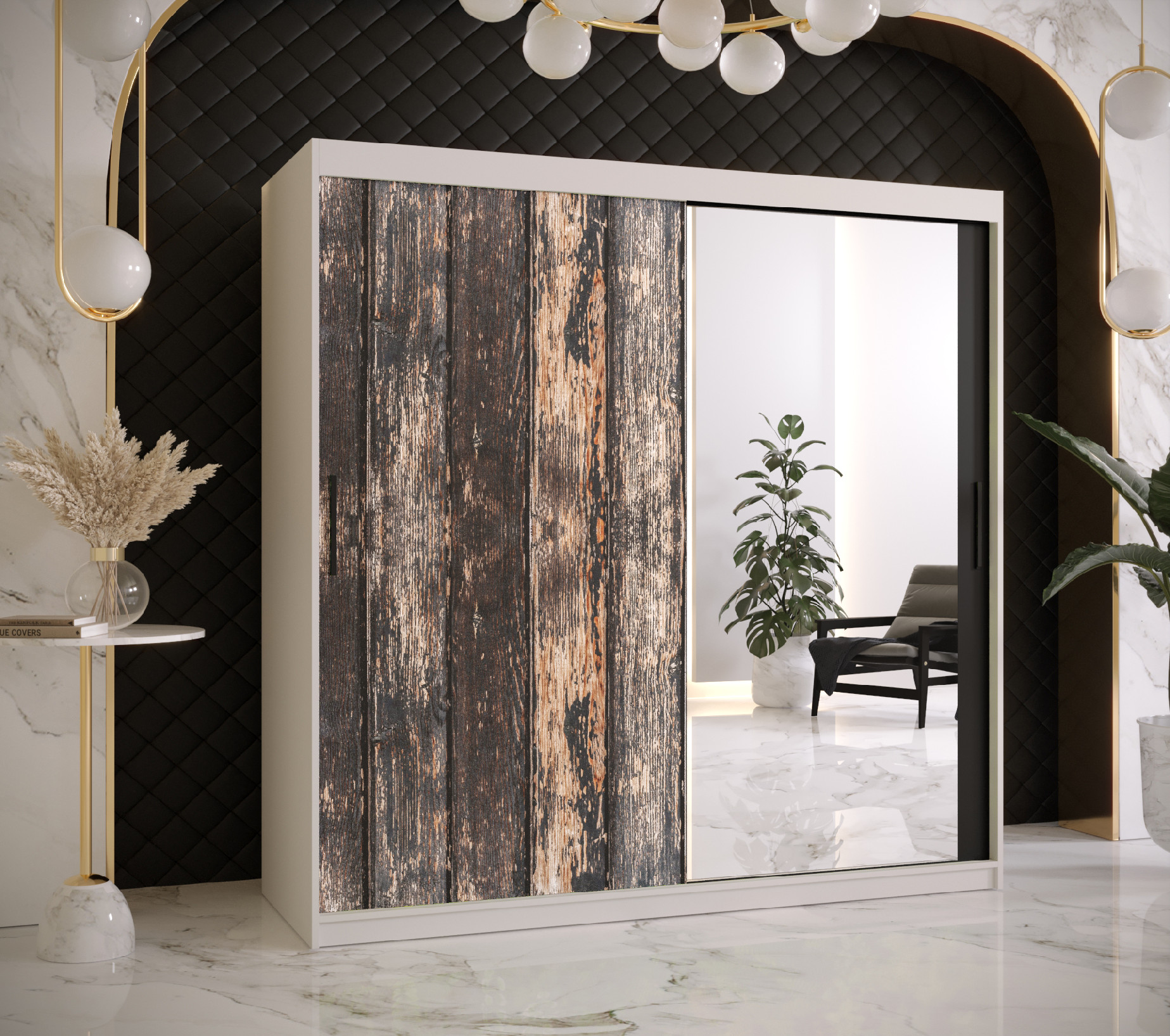 Šatní skříň Abi Stodola 2 Barva korpusu: Bílá