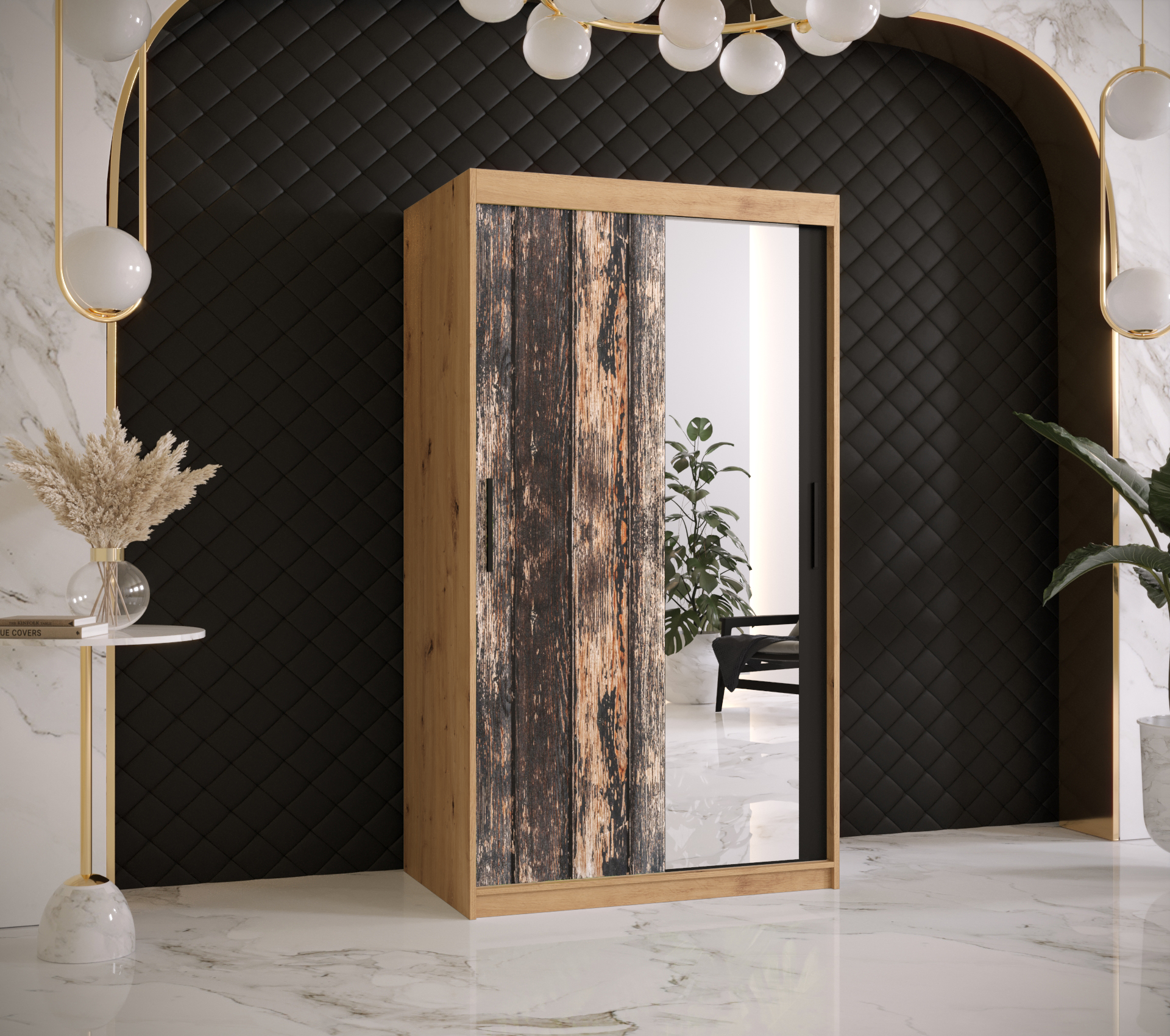 Šatní skříň Abi Stodola 2 Barva korpusu: Dub - Artisan