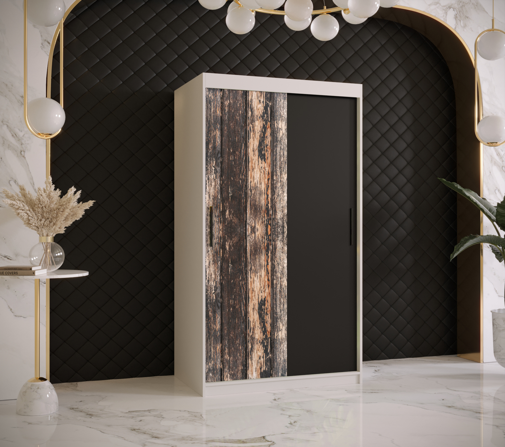 Šatní skříň Abi Stodola Barva korpusu: Bílá