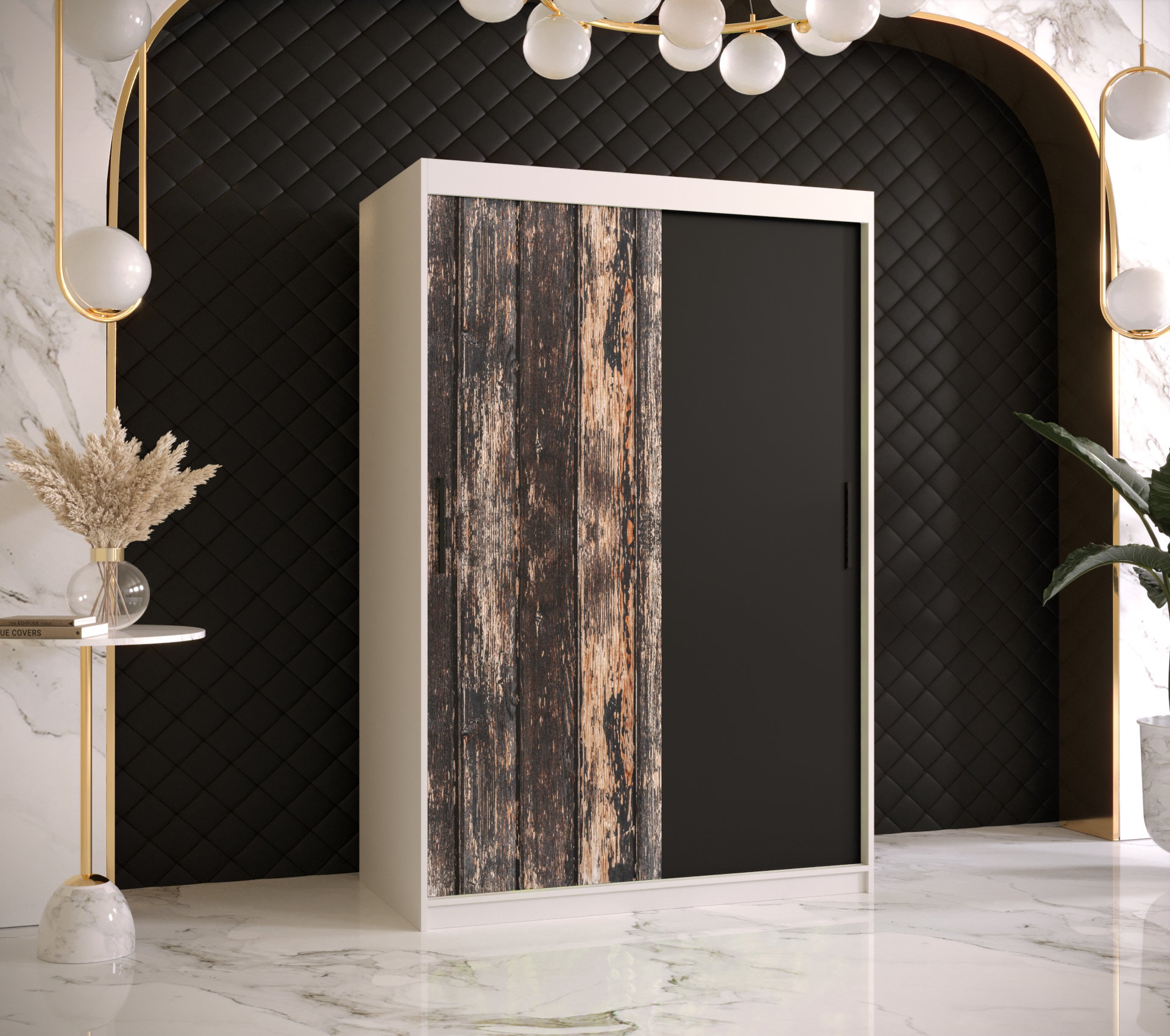 Šatní skříň Abi Stodola Barva korpusu: Bílá