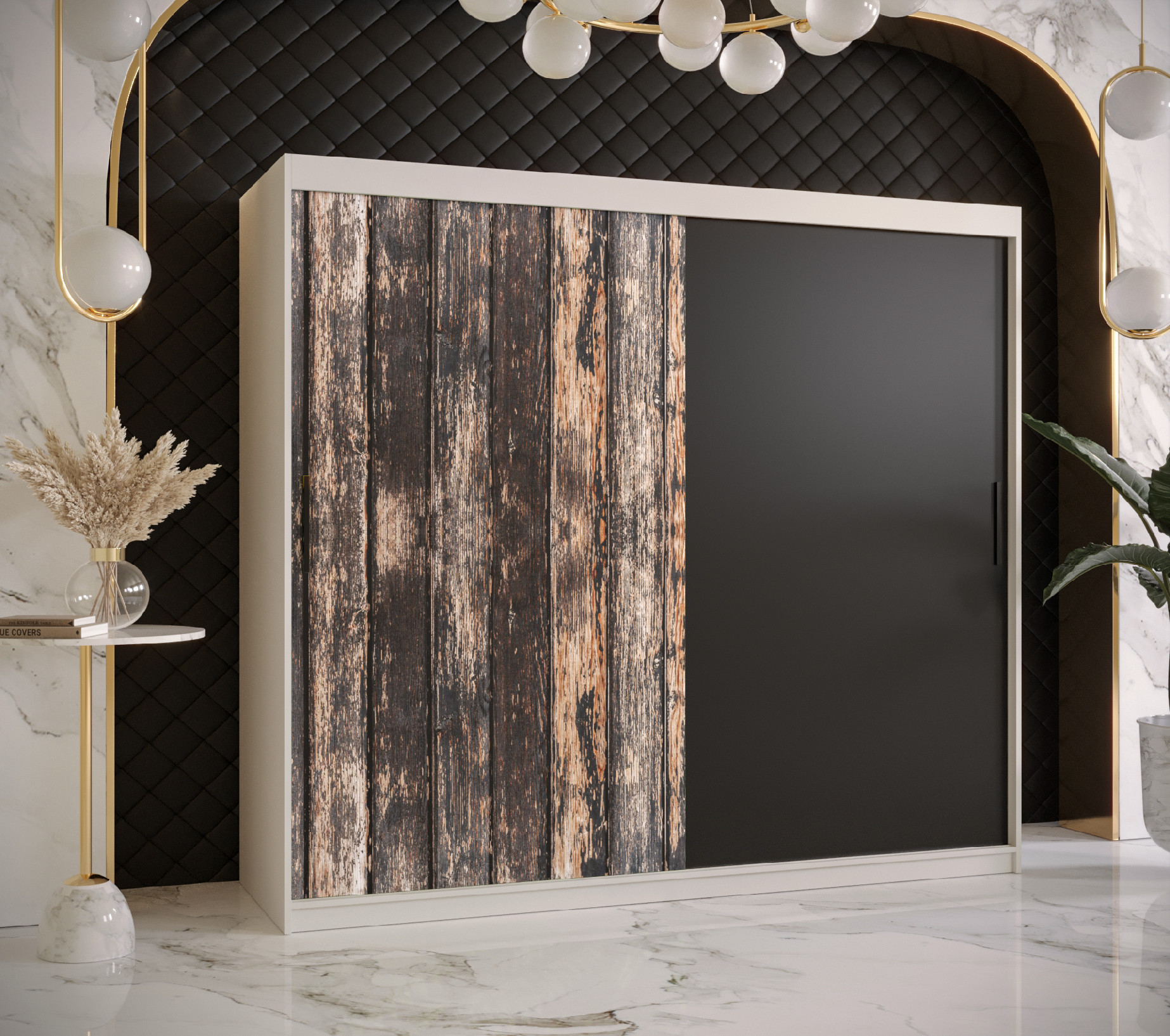 Šatní skříň Abi Stodola Barva korpusu: Bílá