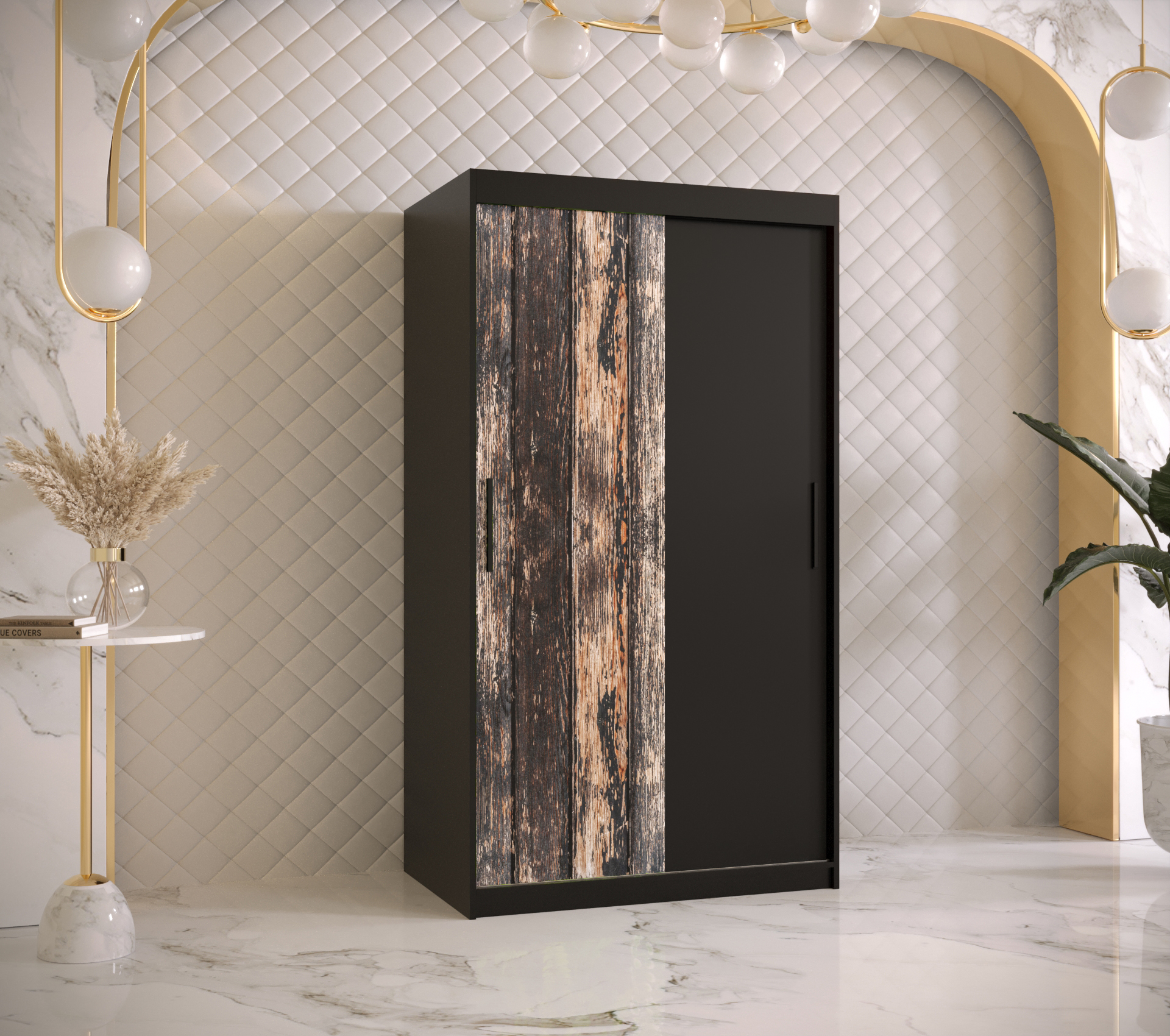 Šatní skříň Abi Stodola Barva korpusu: Černá